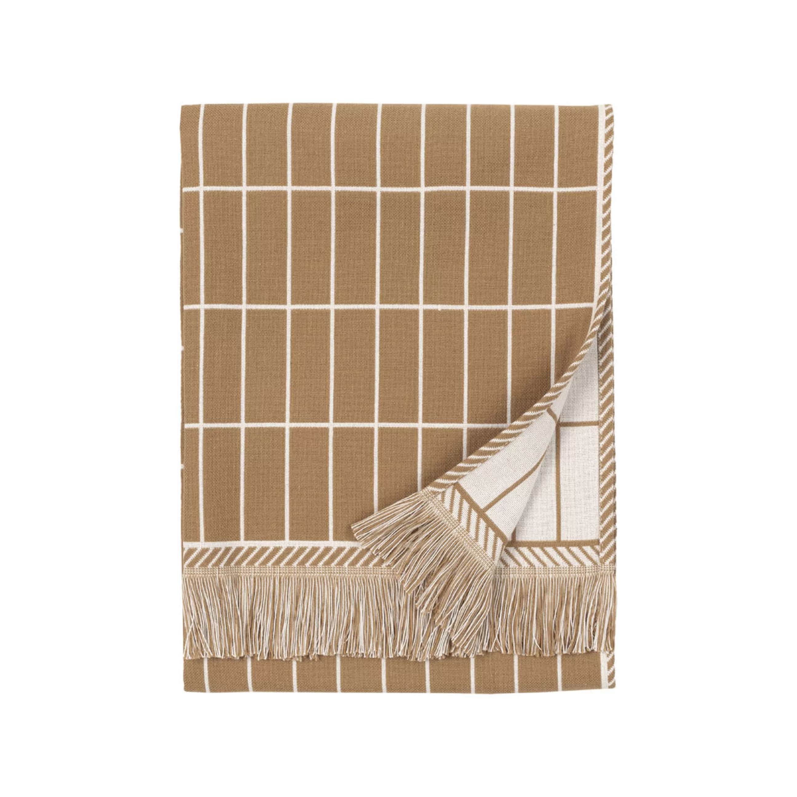 Linge De Bain>Marimekko Serviette De Toilette Tiiliskivi Tissu Marron Beige / 50 X 100 Cm - Blanc Casse - Marron