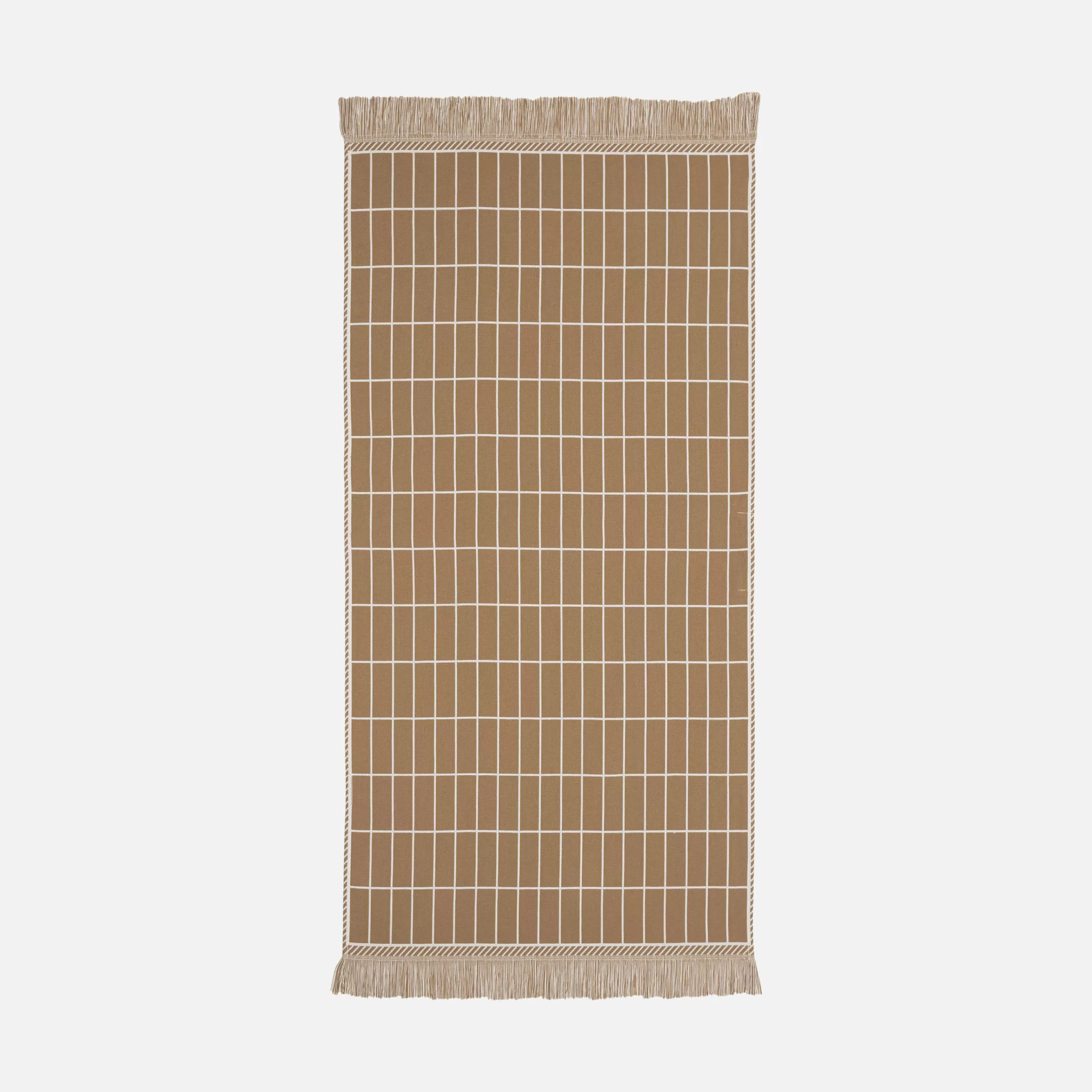 Linge De Bain>Marimekko Serviette De Toilette Tiiliskivi Tissu Marron Beige / 50 X 100 Cm - Blanc Casse - Marron