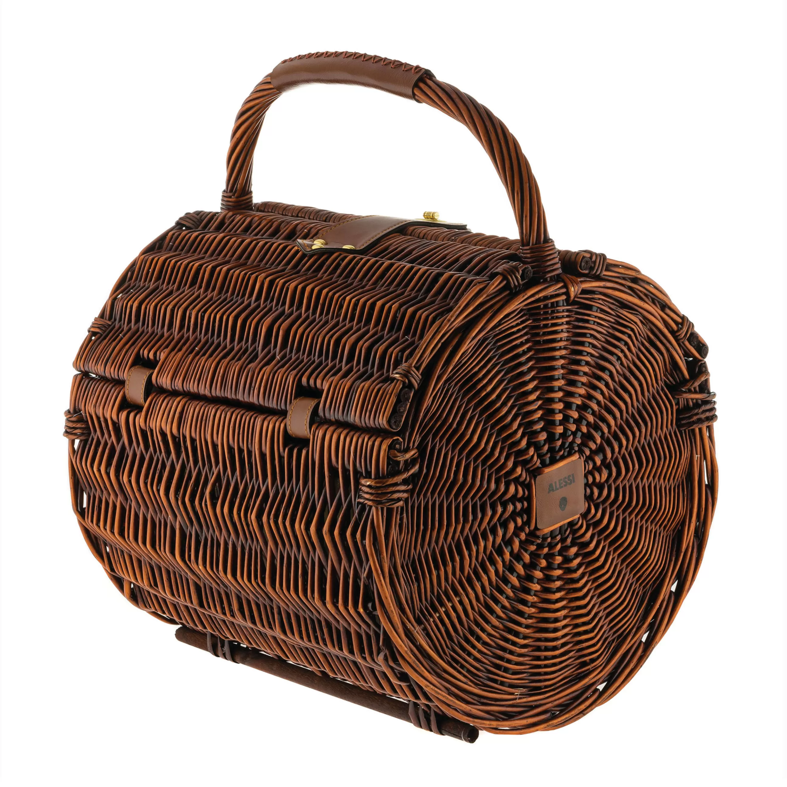 Accessoires Cuisine>Alessi Set A Pique-Nique Dressed En Plein Air Plastique Bois Naturel / Pour 4 Personnes - Panier Osier - Gris - Noir - Osier