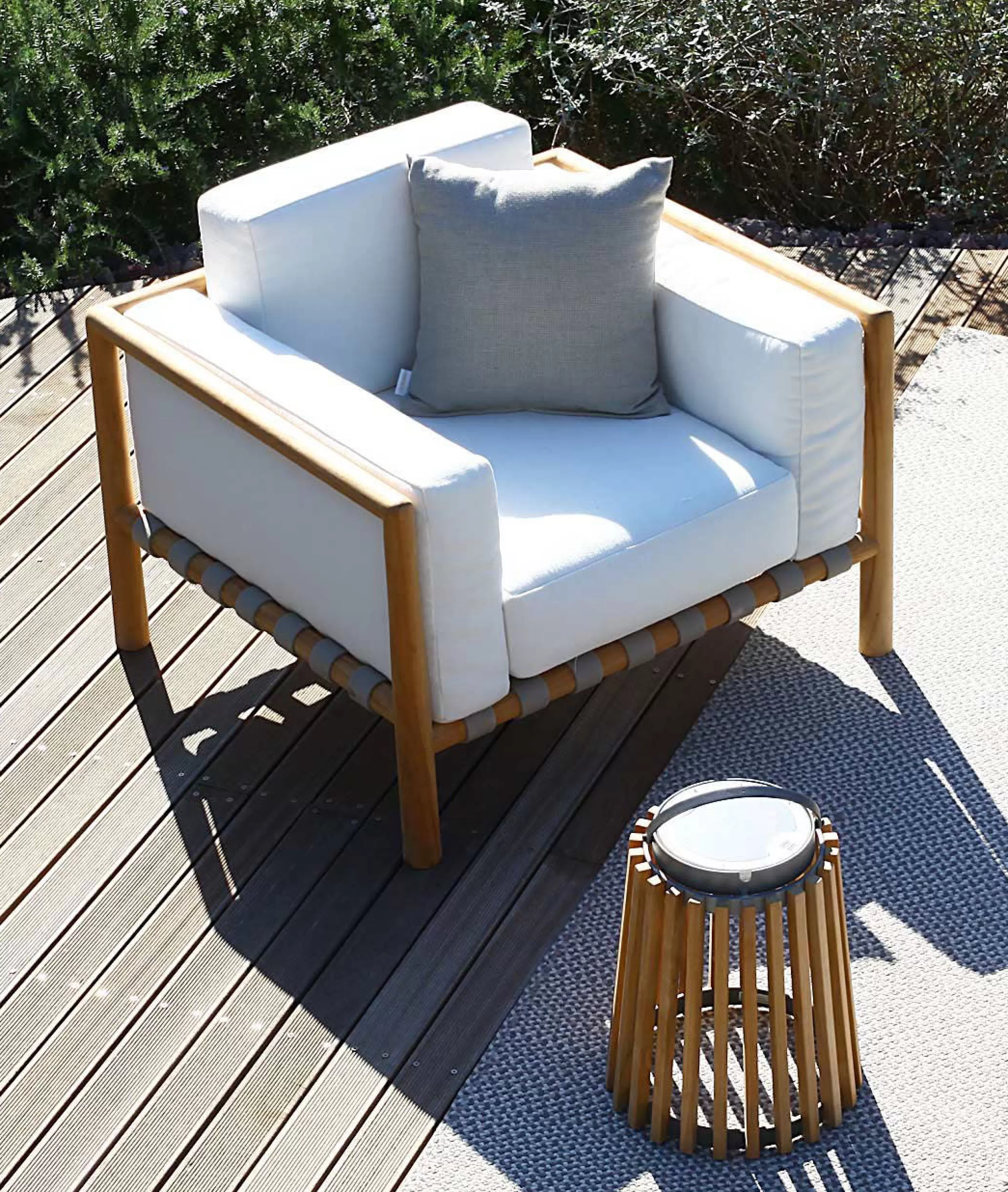 Terrasses Et Balcons>Unopiu Set Coussins  Tissu Blanc / Pour Fauteuil Pevero - Blanc Ecru