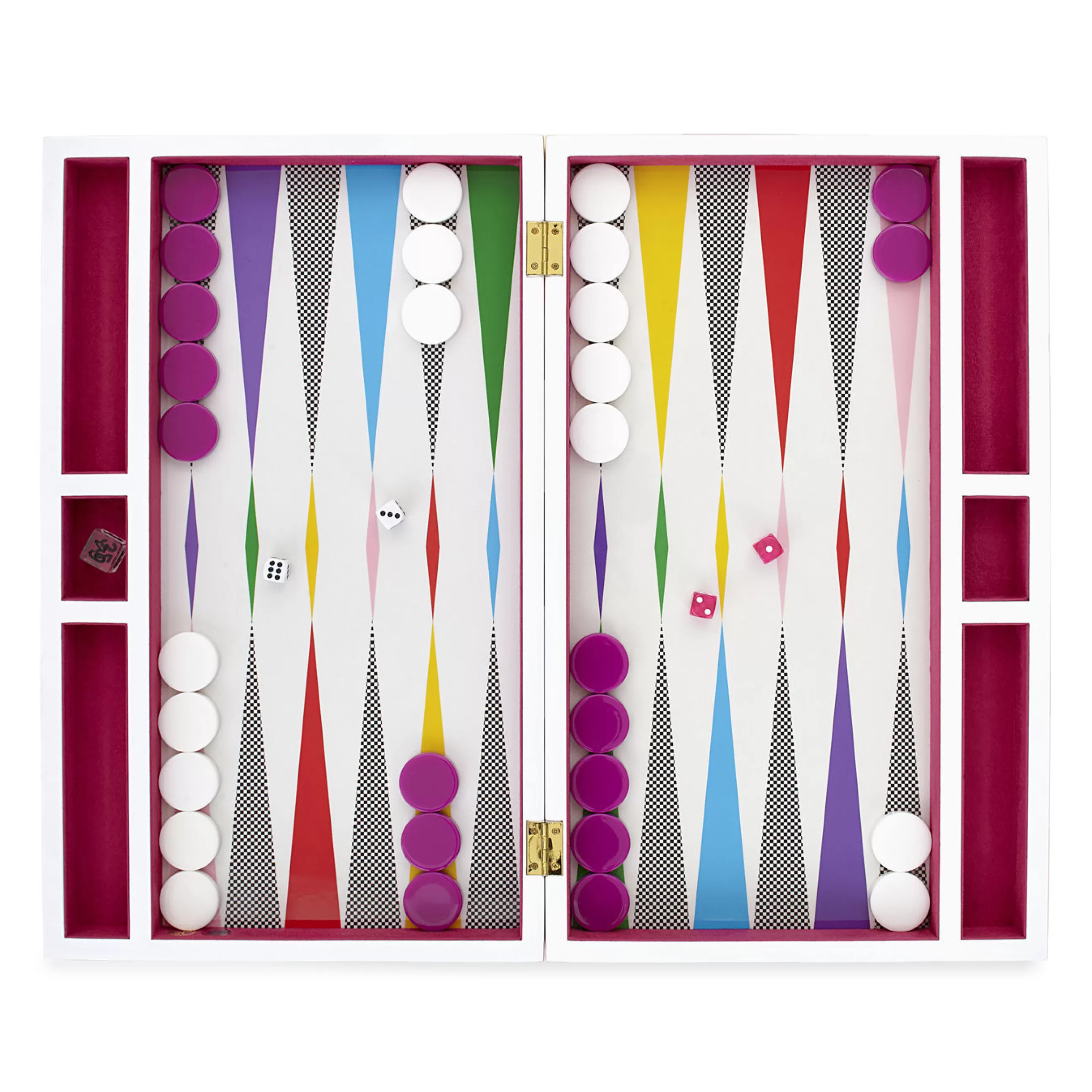 Jeux Et Loisirs>Jonathan Adler Set De Backgammon Rainbow Bois / Coffret Laque - Multicolore