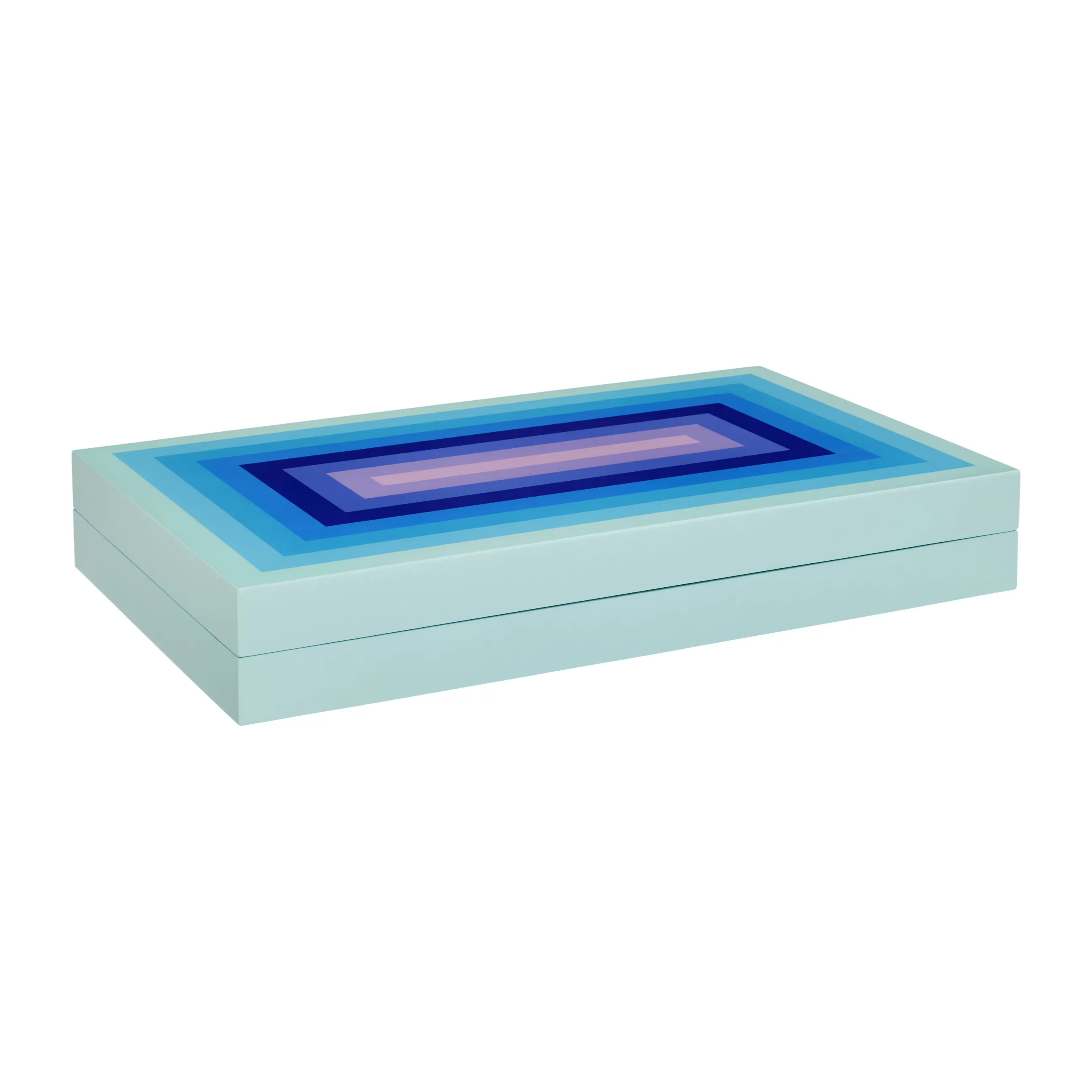 Jeux Et Loisirs>Jonathan Adler Set De Backgammon Scala Bois Bleu Violet / Coffret Laque - Bleu - Lavande