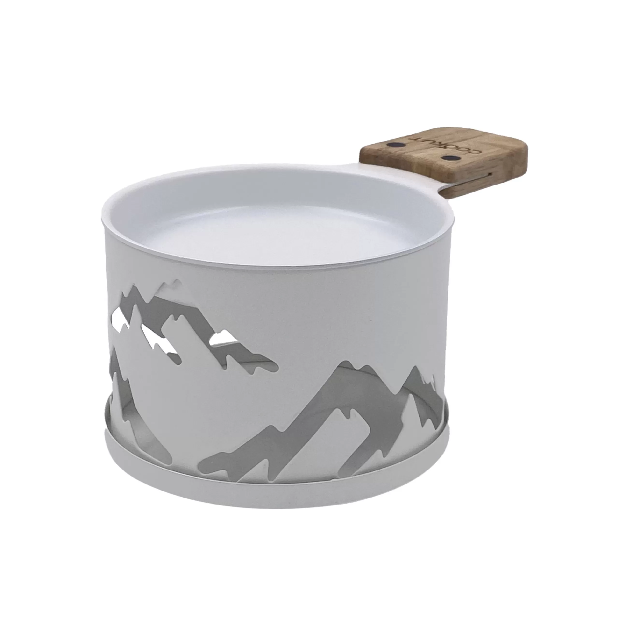 Plats Et Cuisson>Cookut Set Lumi Metal Blanc / Pour Raclette A La Bougie - 2 Personnes - Blanc - Bois Naturel