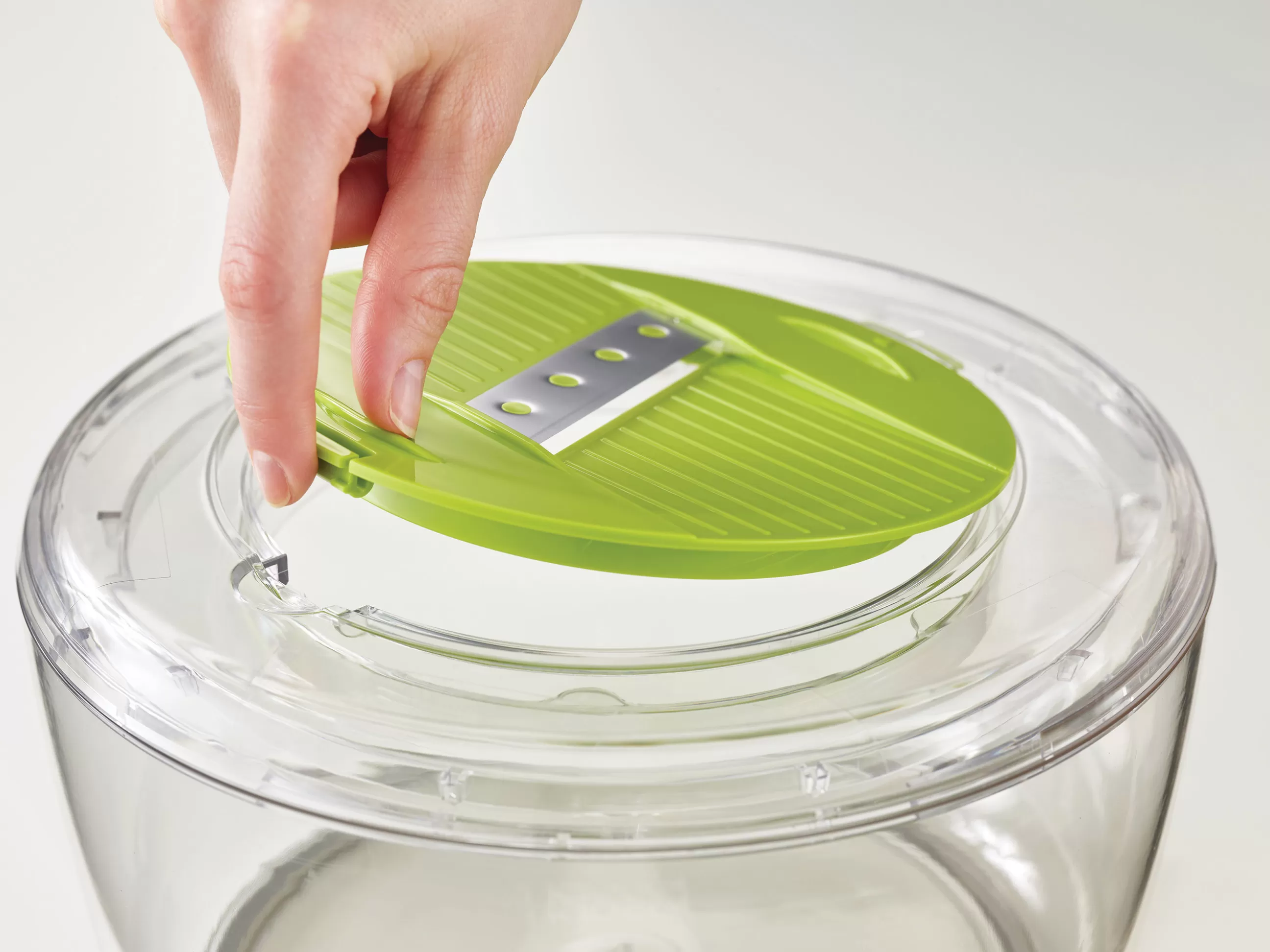 Ustensiles De Cuisines>Joseph Joseph Set Preparation De Salade Multi-Prep Plastique Vert Transparent / 4 En 1 : Essoreuse, Spiraleur, Eminceur Et Rape - Jaune - Transparent - Vert