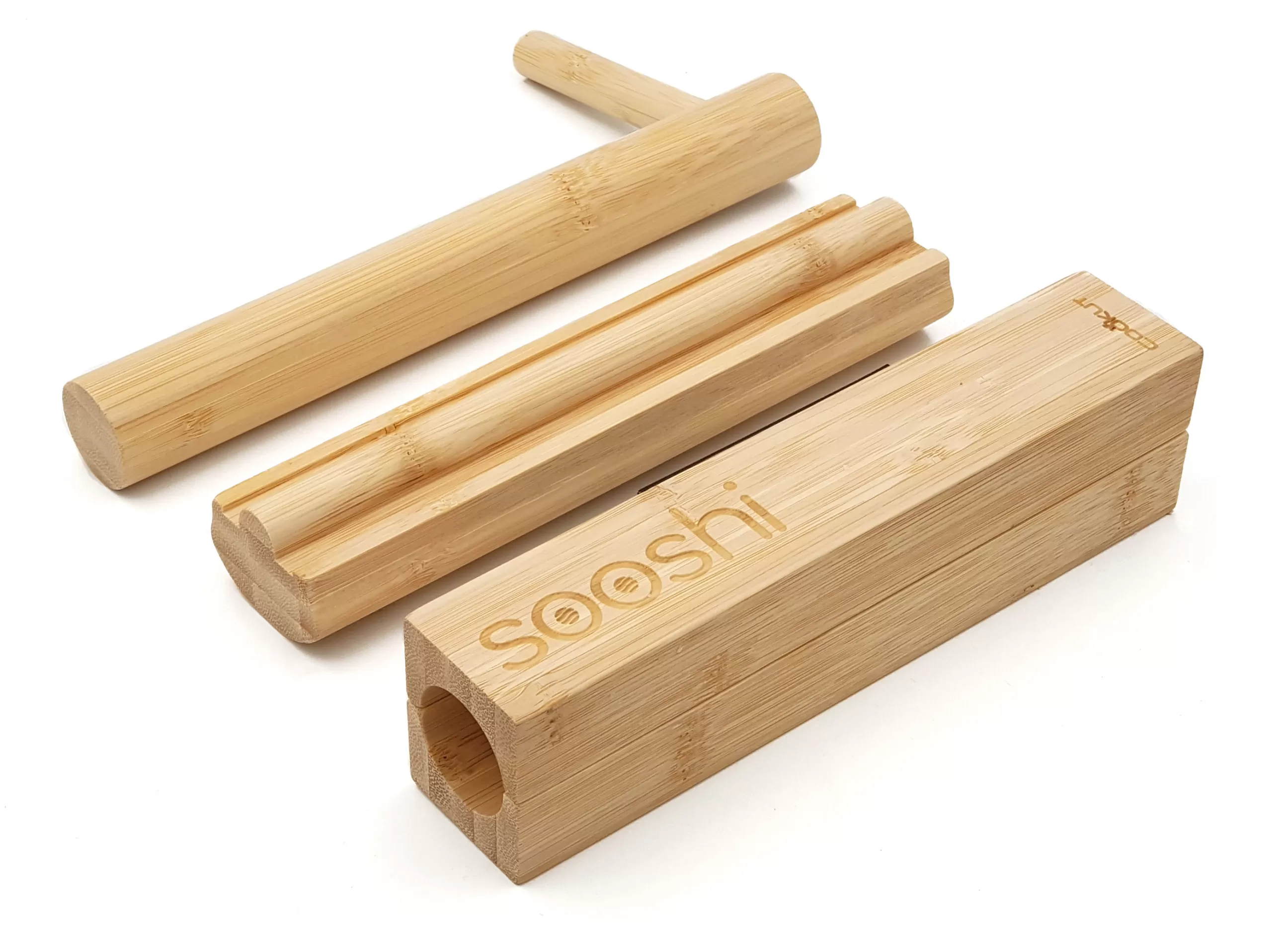 Ustensiles De Cuisines>Cookut Set Sooshi Fibre Vegetale Bois Naturel / Les Sushis Faciles - Ustensiles + Recettes - Bambou