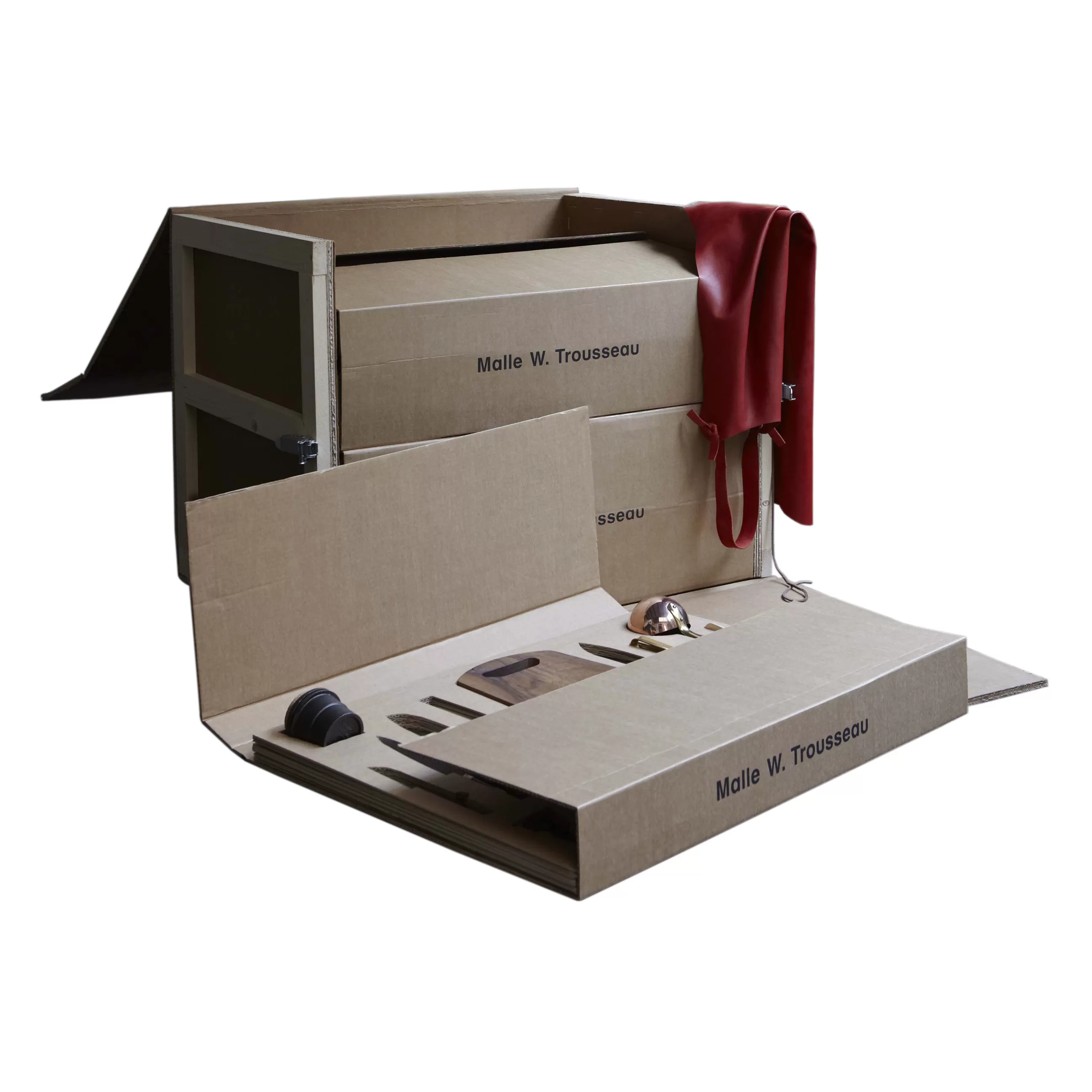 Couteaux Et Planches À Découper>Malle W. Trousseau Set Ustensiles De Cuisine La Malle Bois / 28 Pieces Pour Coupe, Cuisson & Contenants - Edition Limitee & Numerotee - Multicolore