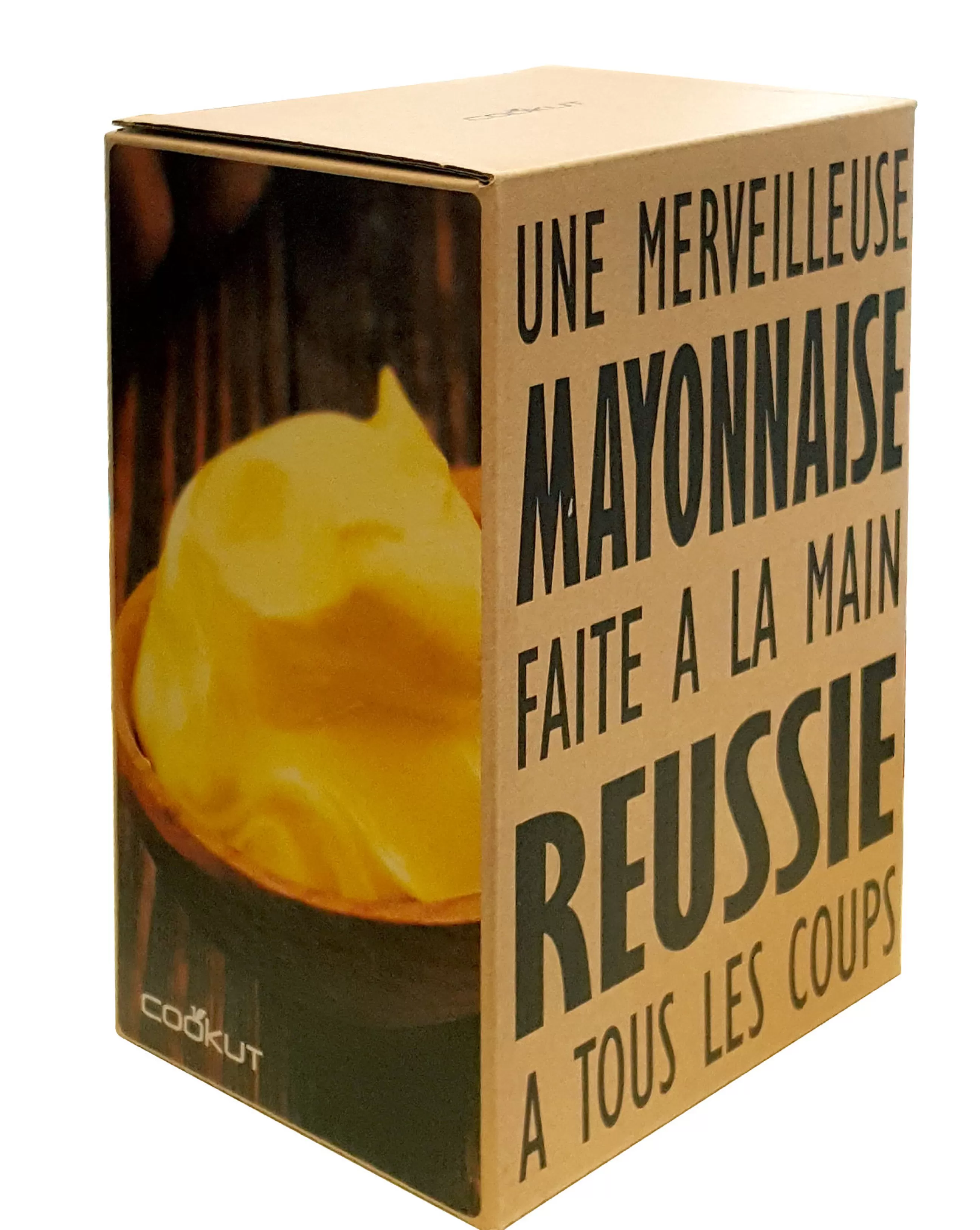 Ustensiles De Cuisines>Cookut Shaker Mayozen Verre Transparent / Pour Mayonnaise Maison - Argent - Noir - Transparent