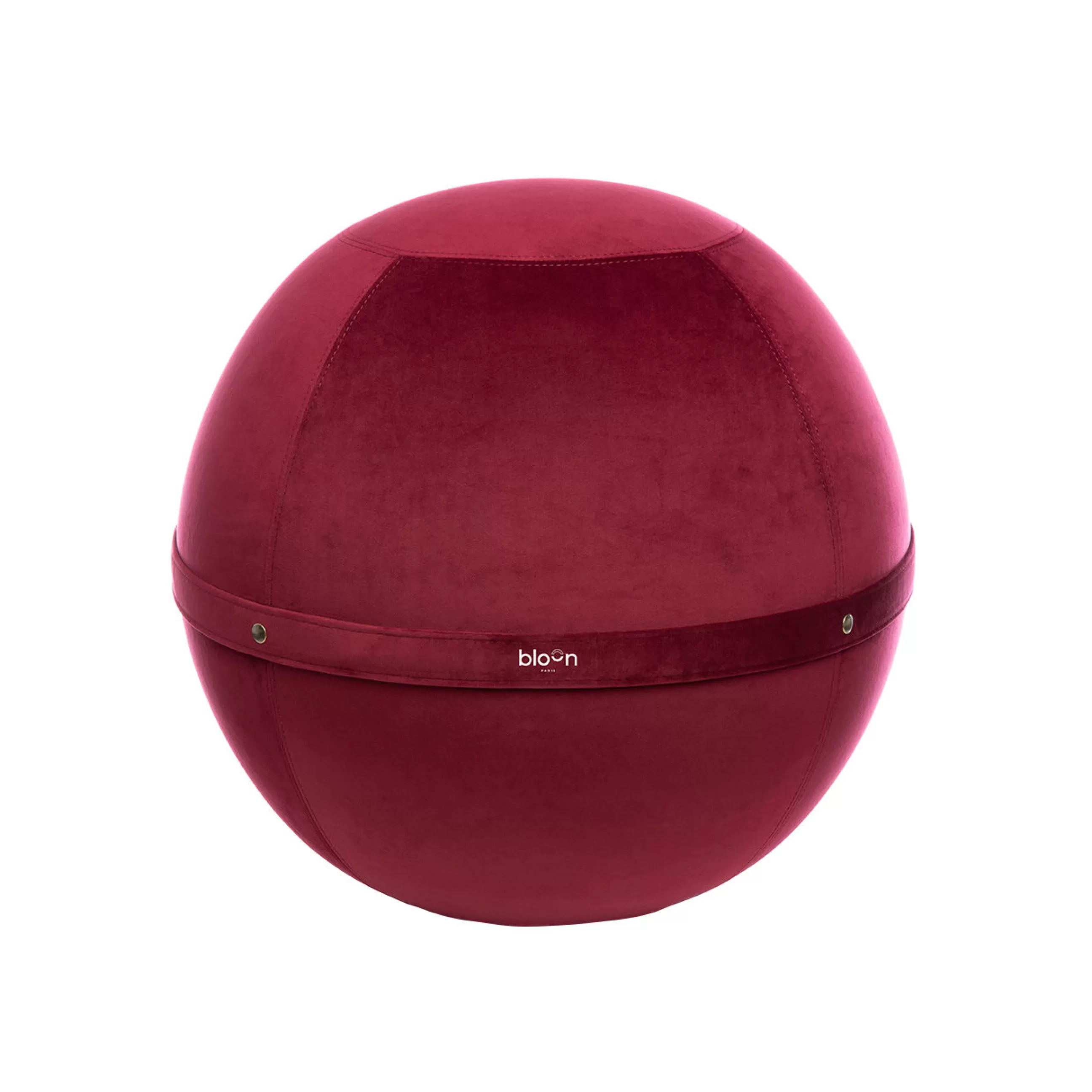 Fauteuils De Bureau>BLOON PARIS Siege Ergonomique Ballon Velvet Regular Tissu Rouge / Velours - O 55 Cm - Rubis