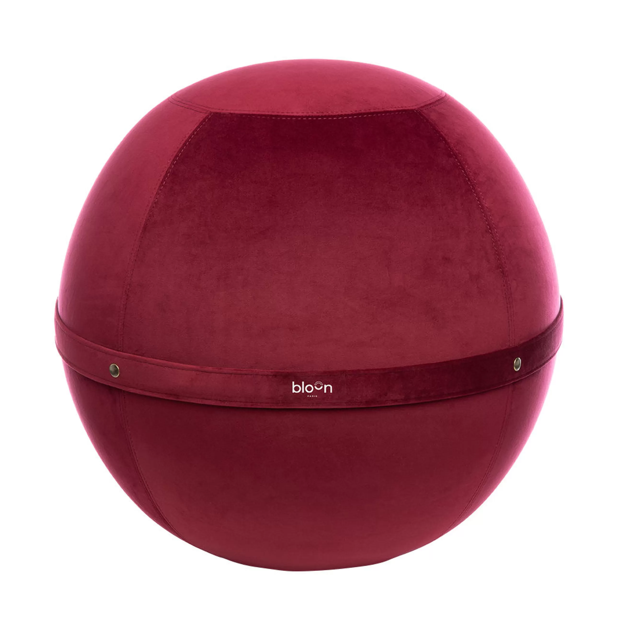 Fauteuils De Bureau>BLOON PARIS Siege Ergonomique Ballon Velvet Xl Tissu Rouge / Velours - O 65 Cm - Rubis