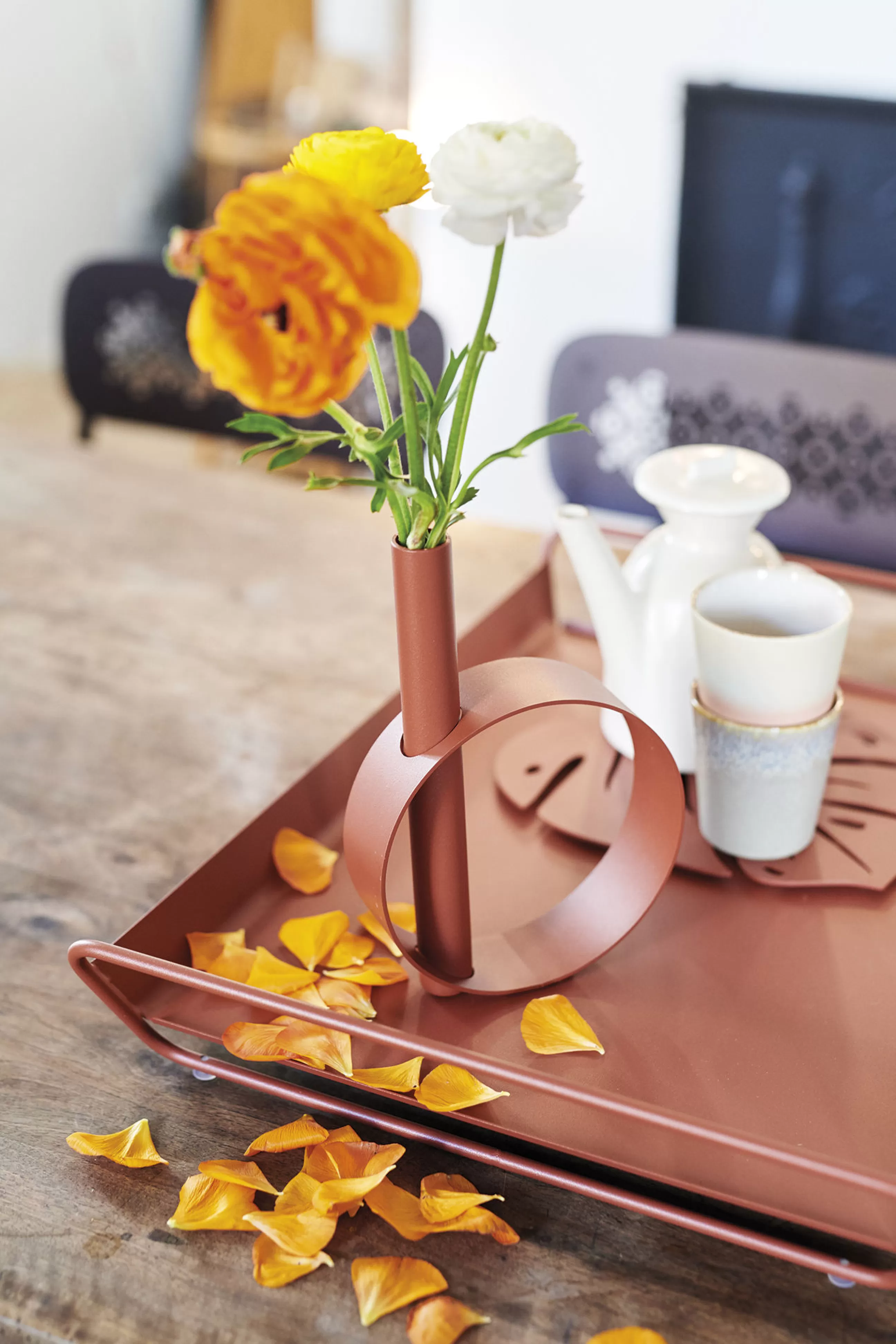 Déco Et Accessoires De Jardin>Fermob Soliflore Ios Metal Rouge / Metal - H 23 Cm - Ocre Rouge