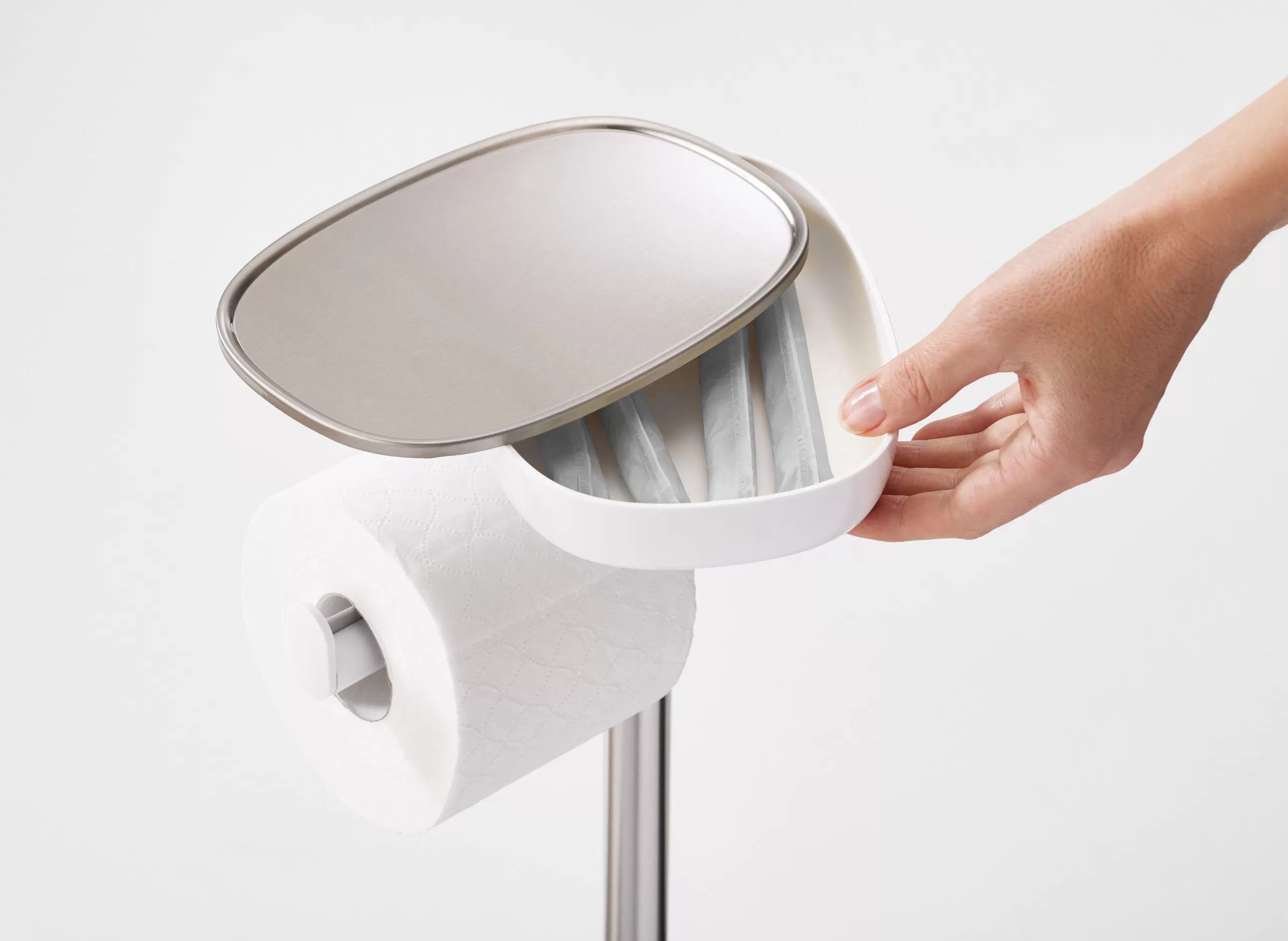 Accessoires Salle De Bains>Joseph Joseph Support Papier Toilette Easystore Metal / Avec Brosse Flex Steel & Rangement - Acier - Blanc
