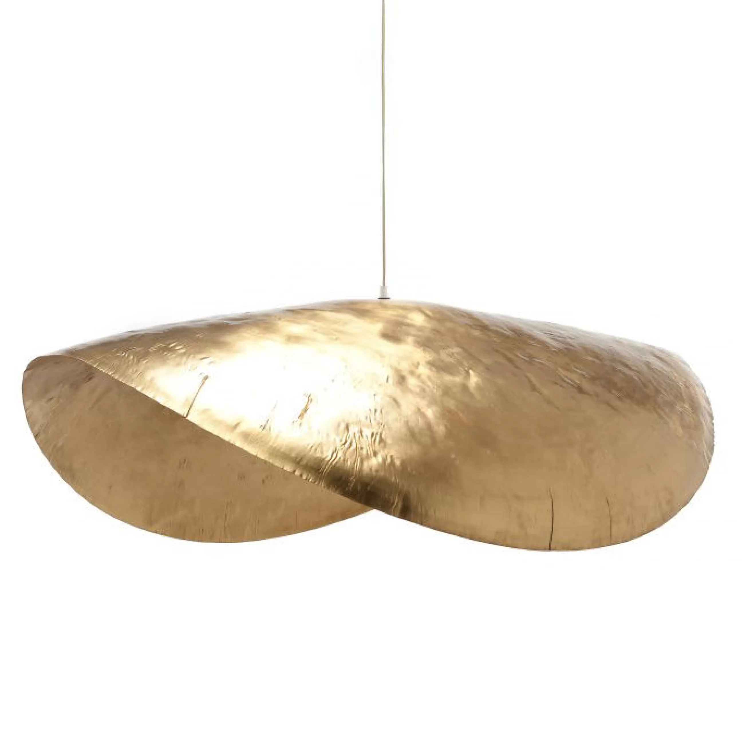 Luminaires Iconiques>Gervasoni Suspension Brass 96 Or Metal / L 120 Cm - Laiton Mat