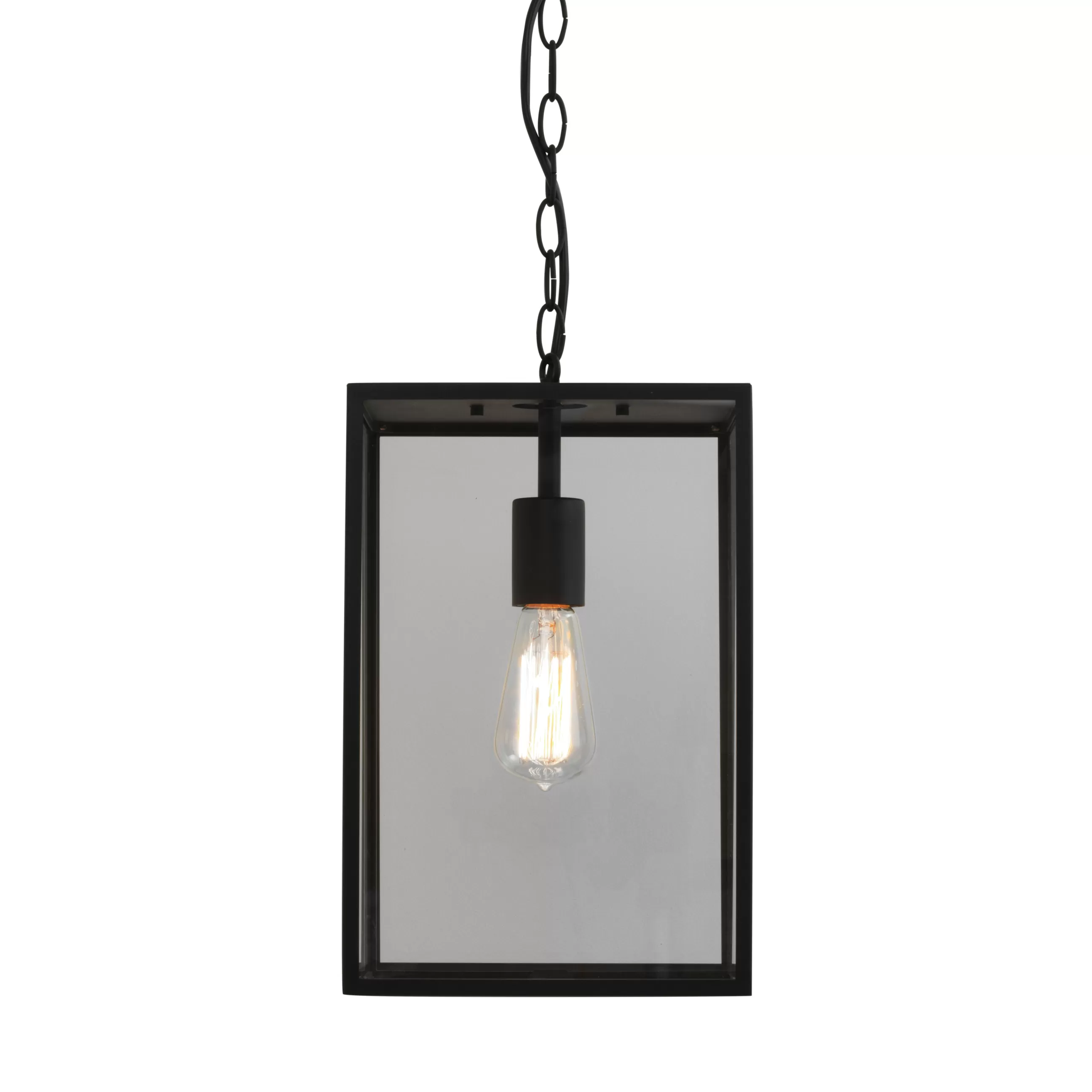 Luminaires De Salle De Bains>Astro Lighting Suspension D'extérieur Homefield Metal Noir Verre  Transparent & Noir - Noir - Transparent