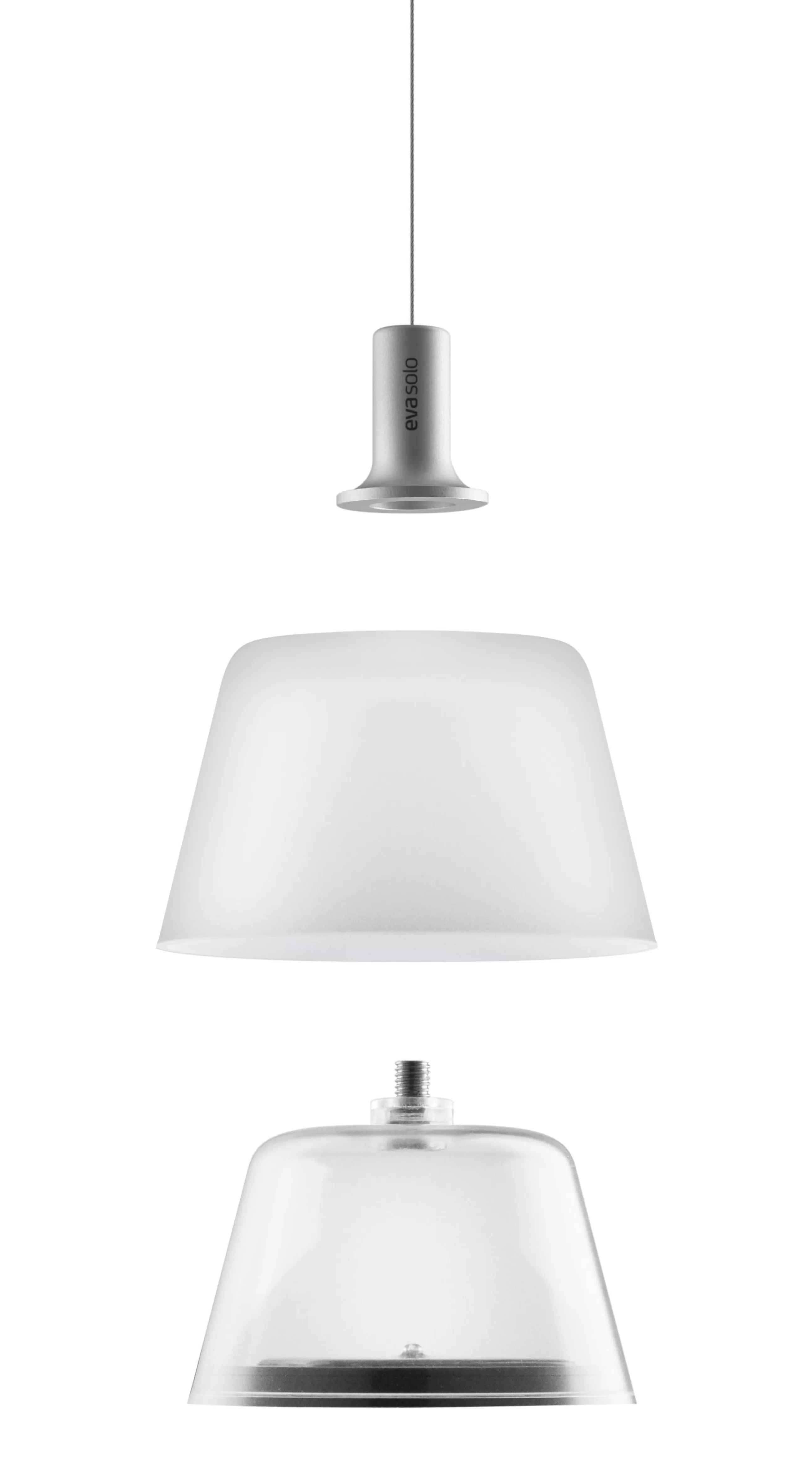 Led>Eva Solo Suspension D'extérieur Sunlight Metal Verre Blanc Verre / Energie Solaire - O 13,2 Cm - Aluminium - Blanc