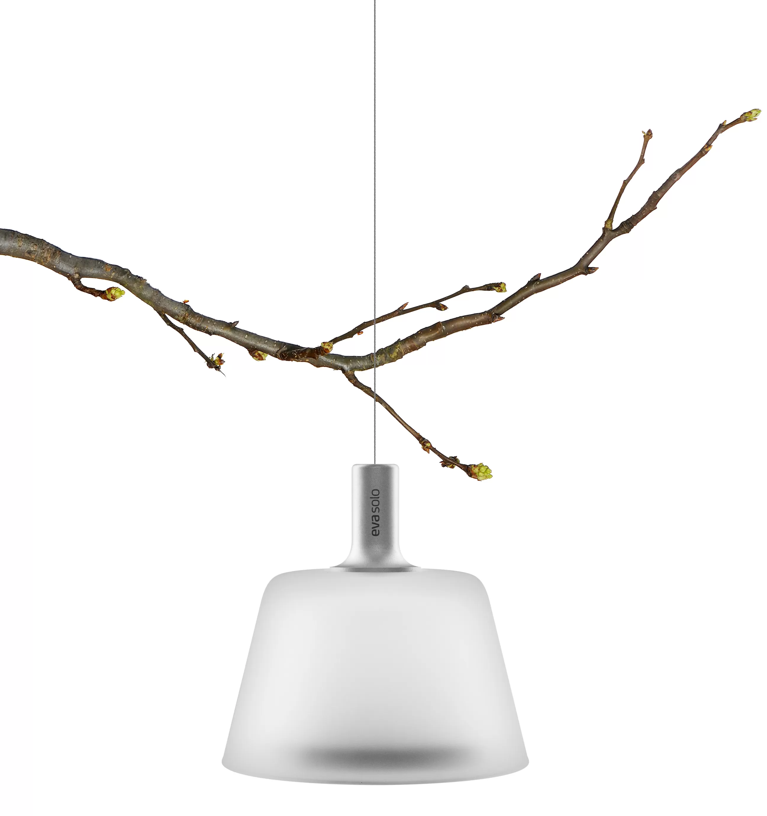 Led>Eva Solo Suspension D'extérieur Sunlight Metal Verre Blanc Verre / Energie Solaire - O 13,2 Cm - Aluminium - Blanc
