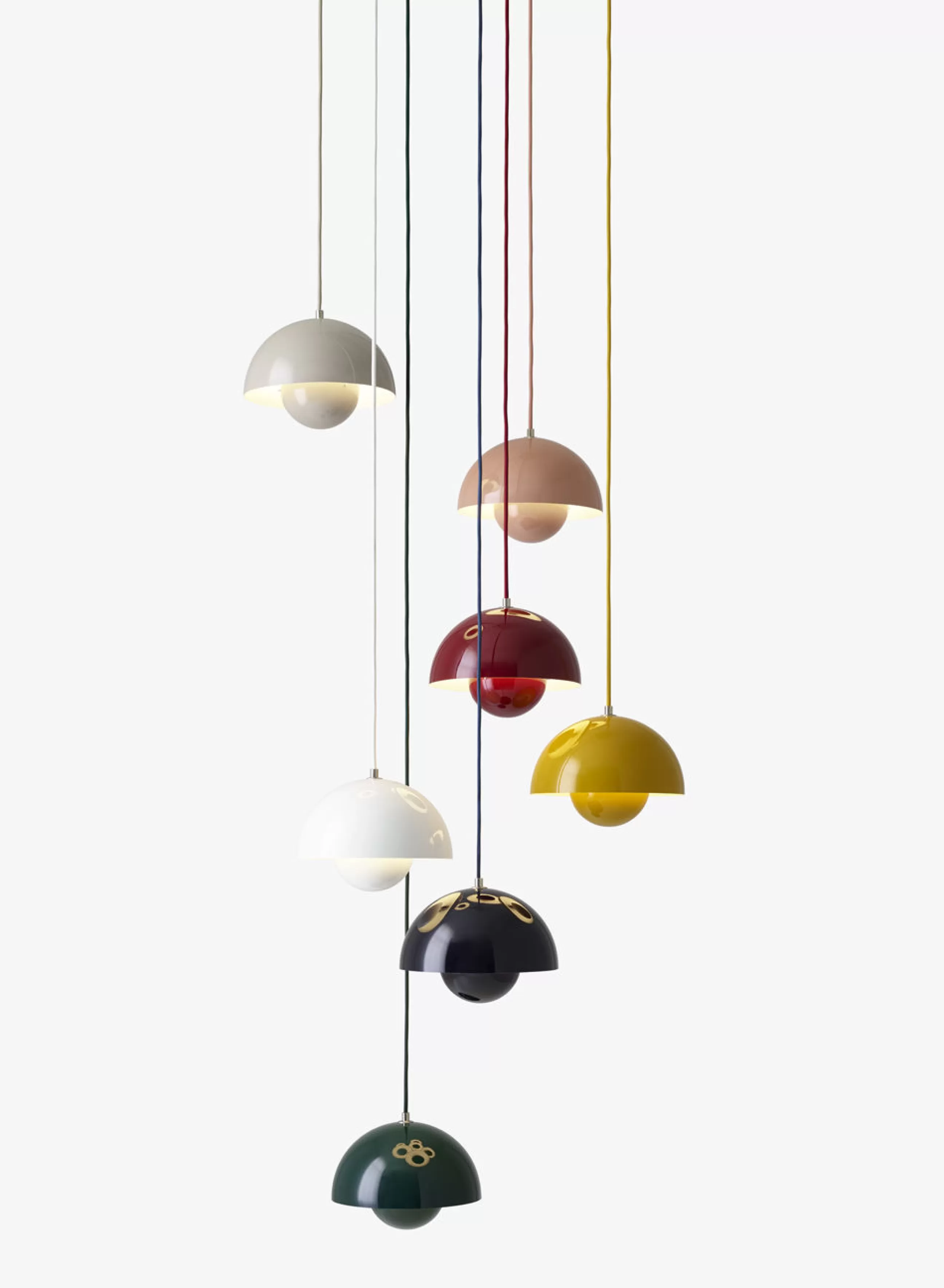 Luminaires Iconiques>&tradition Suspension Flowerpot Vp1 Metal Blanc / O 23 Cm - By Verner Panton, 1969 - Blanc Mat