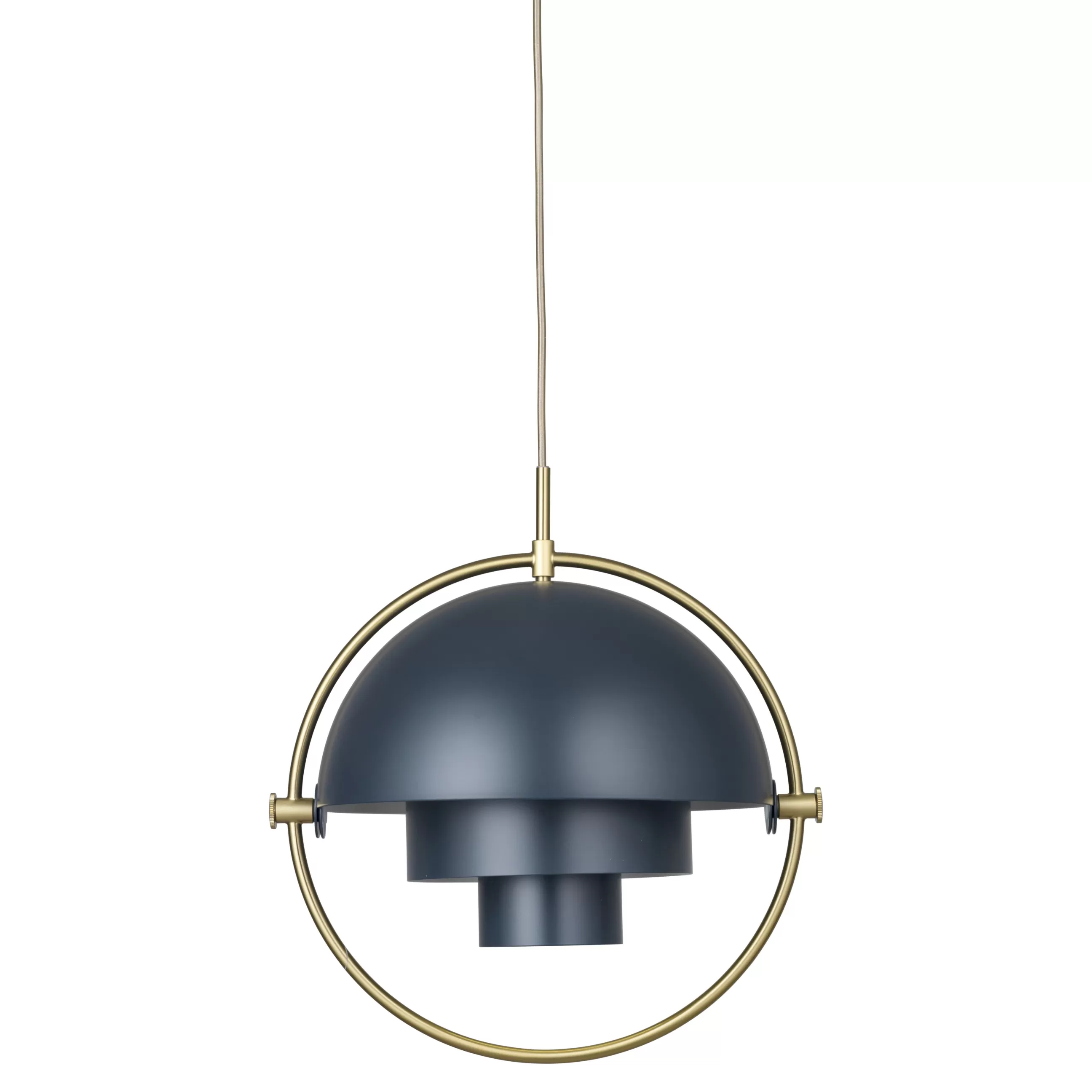Luminaires Iconiques>Gubi Suspension Multi-Lite Large Metal Bleu / O 36 Cm - Modulable & Orientable / Reedition 1972 - Bleu Nuit - Laiton