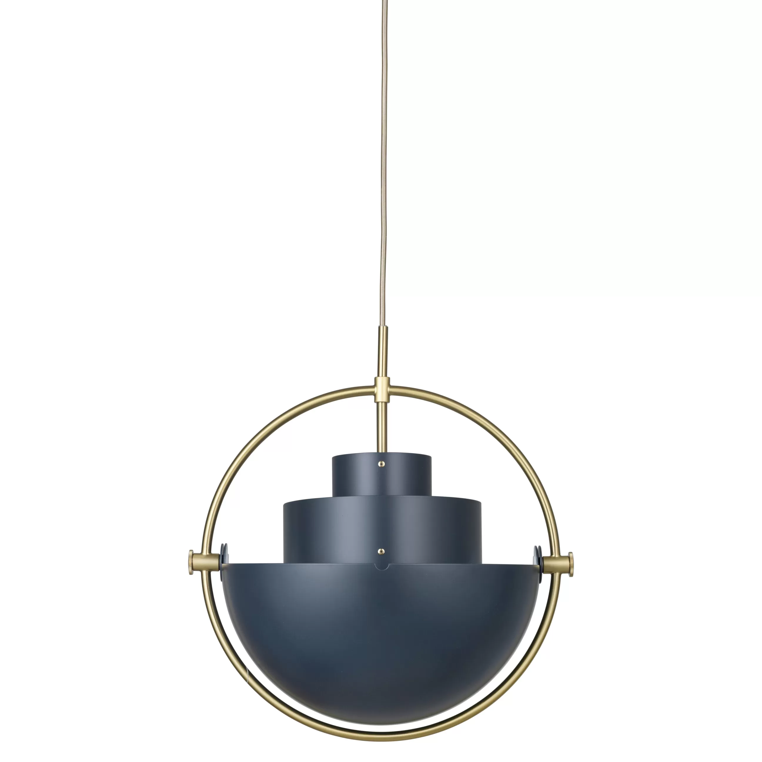Luminaires Iconiques>Gubi Suspension Multi-Lite Large Metal Bleu / O 36 Cm - Modulable & Orientable / Reedition 1972 - Bleu Nuit - Laiton