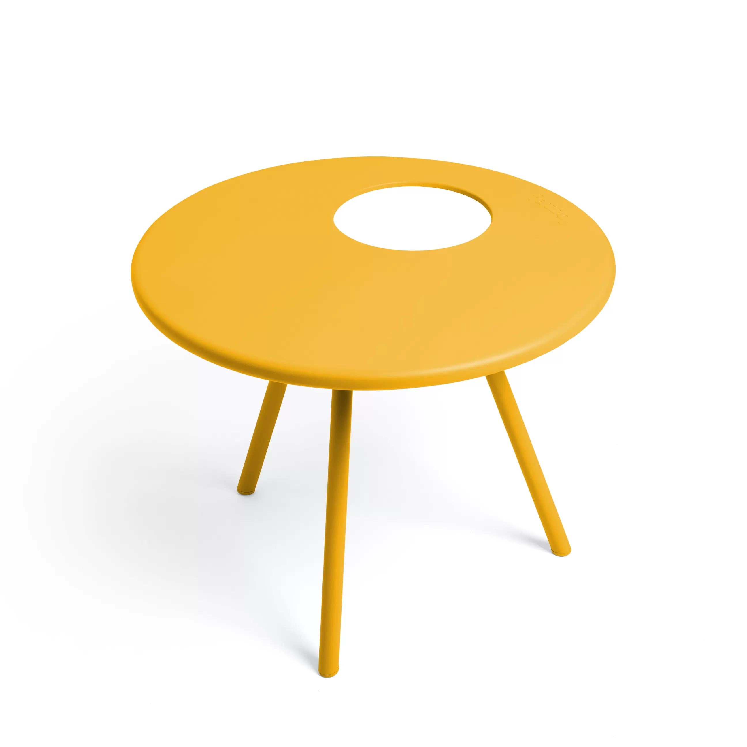 Tables Basses De Jardin>Fatboy Table Basse Bakkes Outdoor Metal Jaune / O 60 Cm - Pot De Fleurs Integre / Acier - Jaune Rayon De Soleil