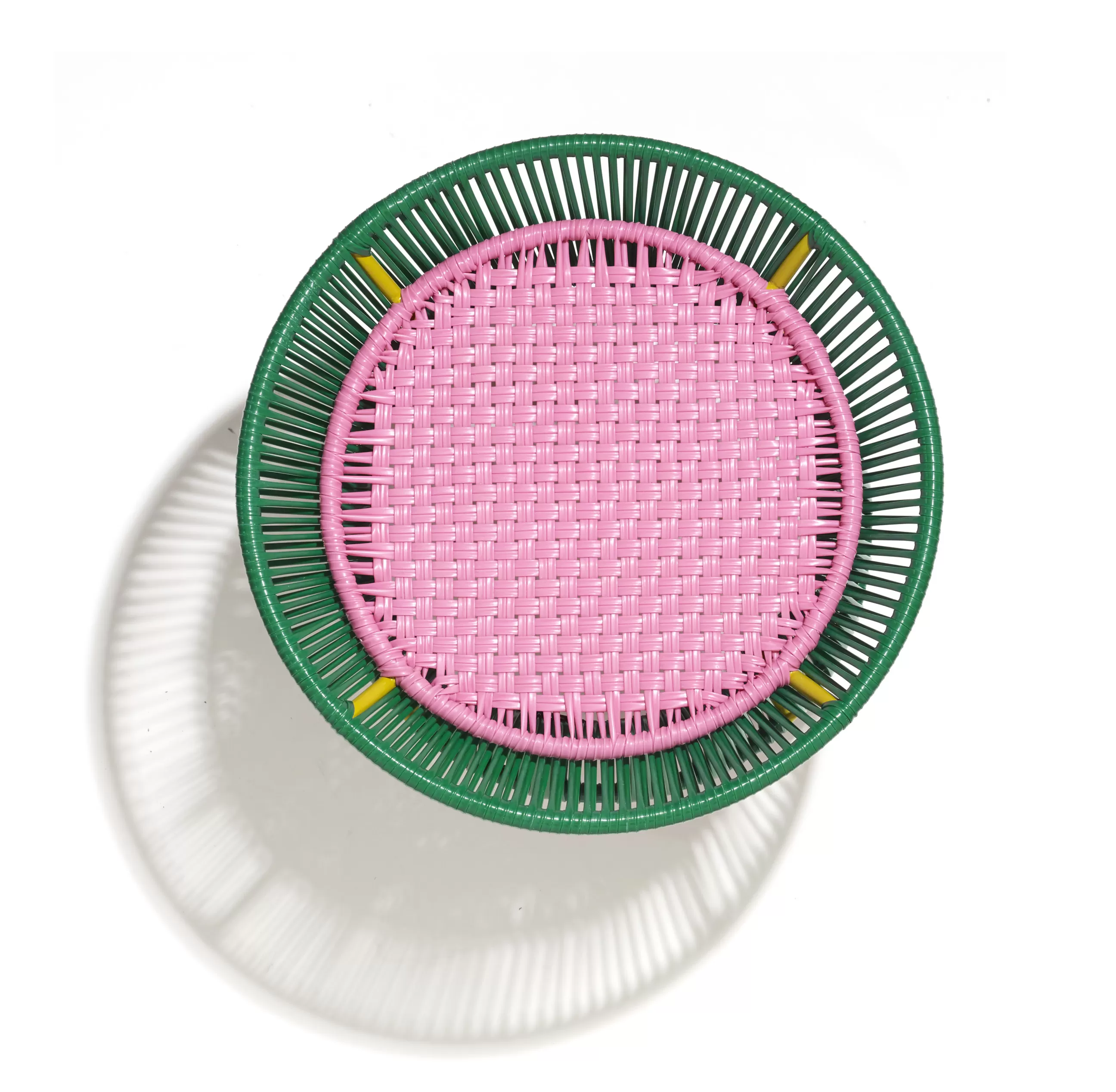 Tables Basses De Jardin>ames Table Basse Caribe Basket Plastique Vert / O 54 X H 41 Cm - Jaune Curry - Rose - Vert
