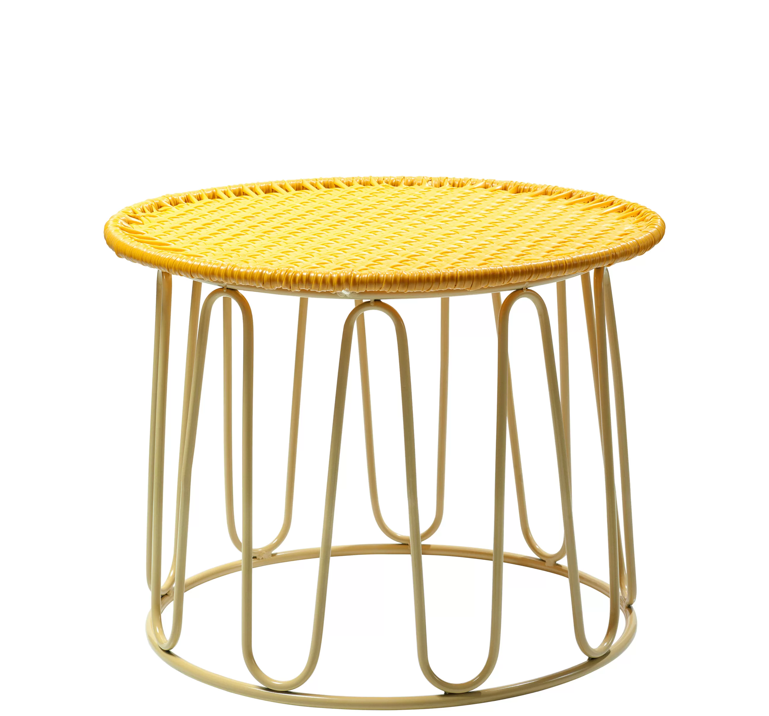 Tables Basses De Jardin>ames Table Basse Circo Plastique Jaune / O 51 X H 42 Cm - Jaune - Sable