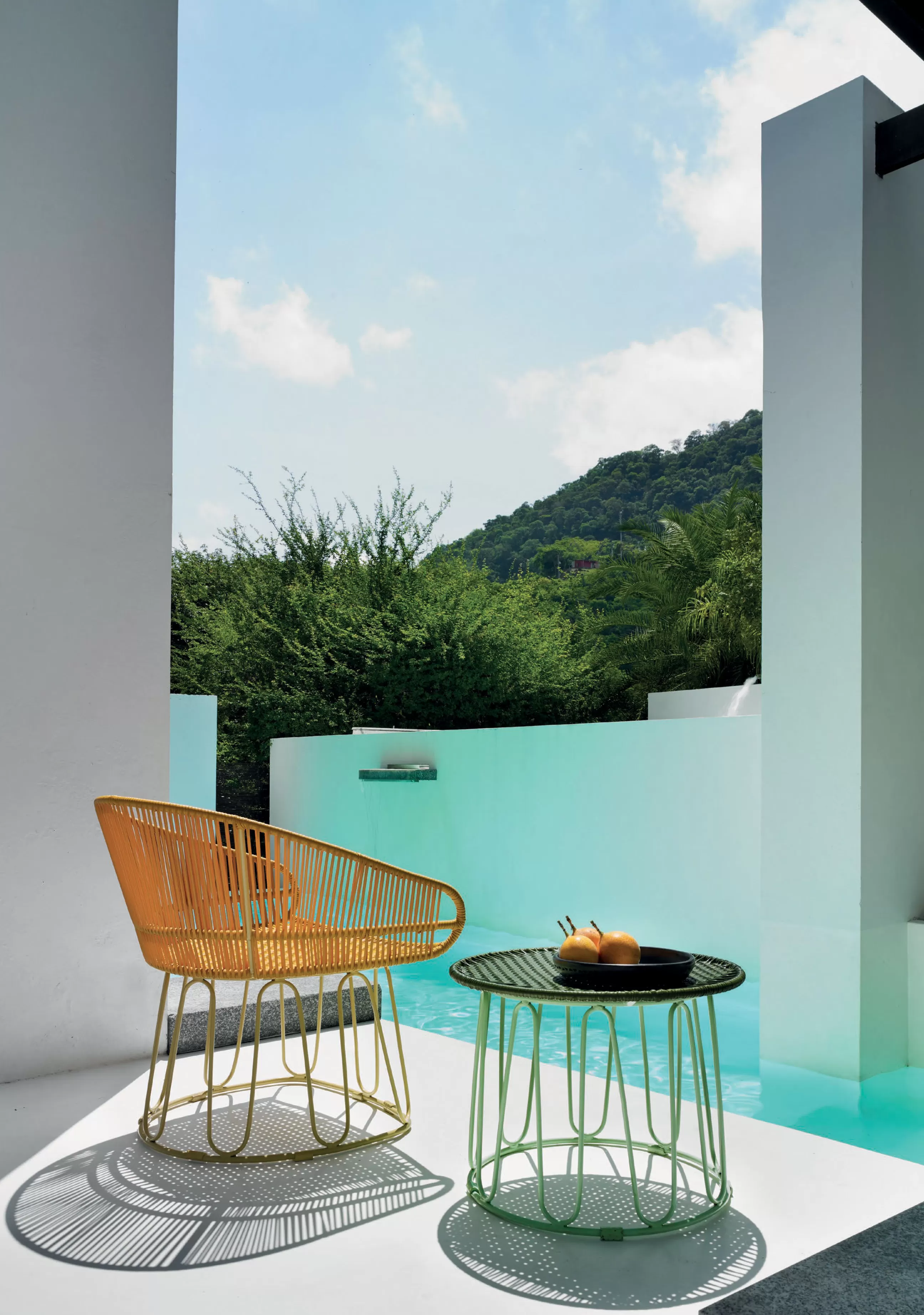 Tables Basses De Jardin>ames Table Basse Circo Plastique Jaune / O 51 X H 42 Cm - Jaune - Sable