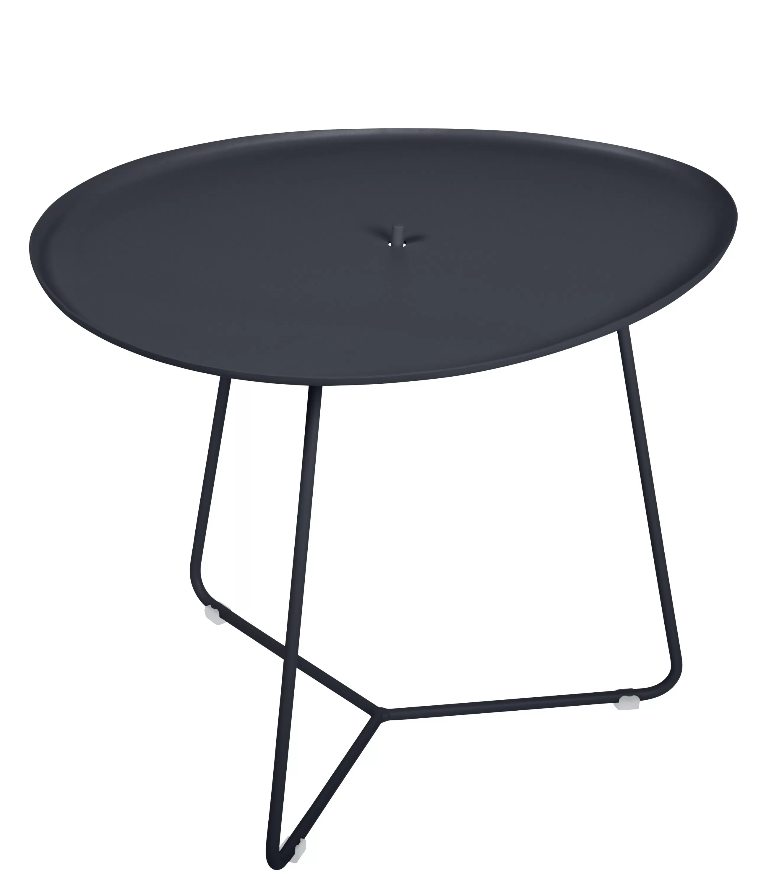 Tables Basses De Jardin>Fermob Table Basse Cocotte Metal Gris Noir / L 55 X H 43,5 Cm - Plateau Amovible - Carbone