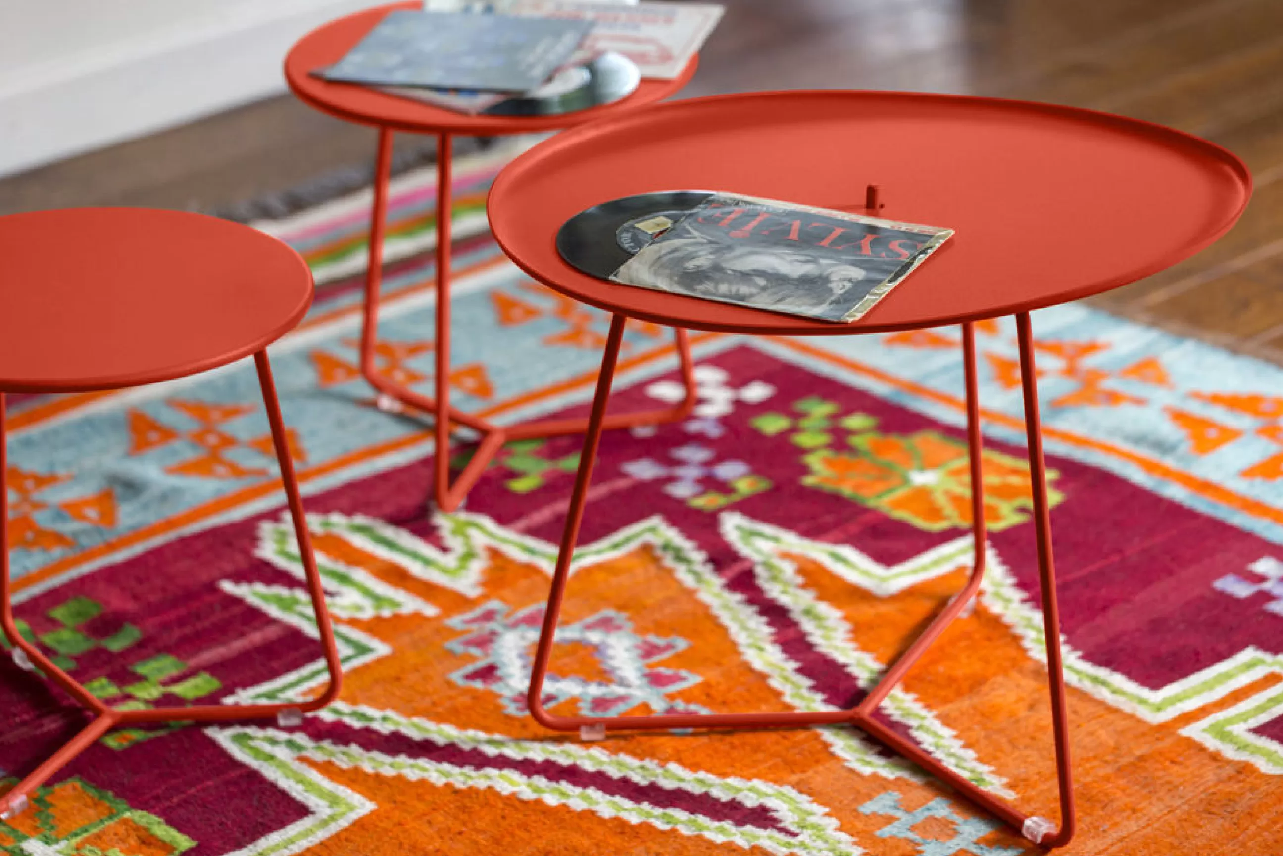 Tables Basses De Jardin>Fermob Table Basse Cocotte Metal Gris Noir / L 55 X H 43,5 Cm - Plateau Amovible - Carbone