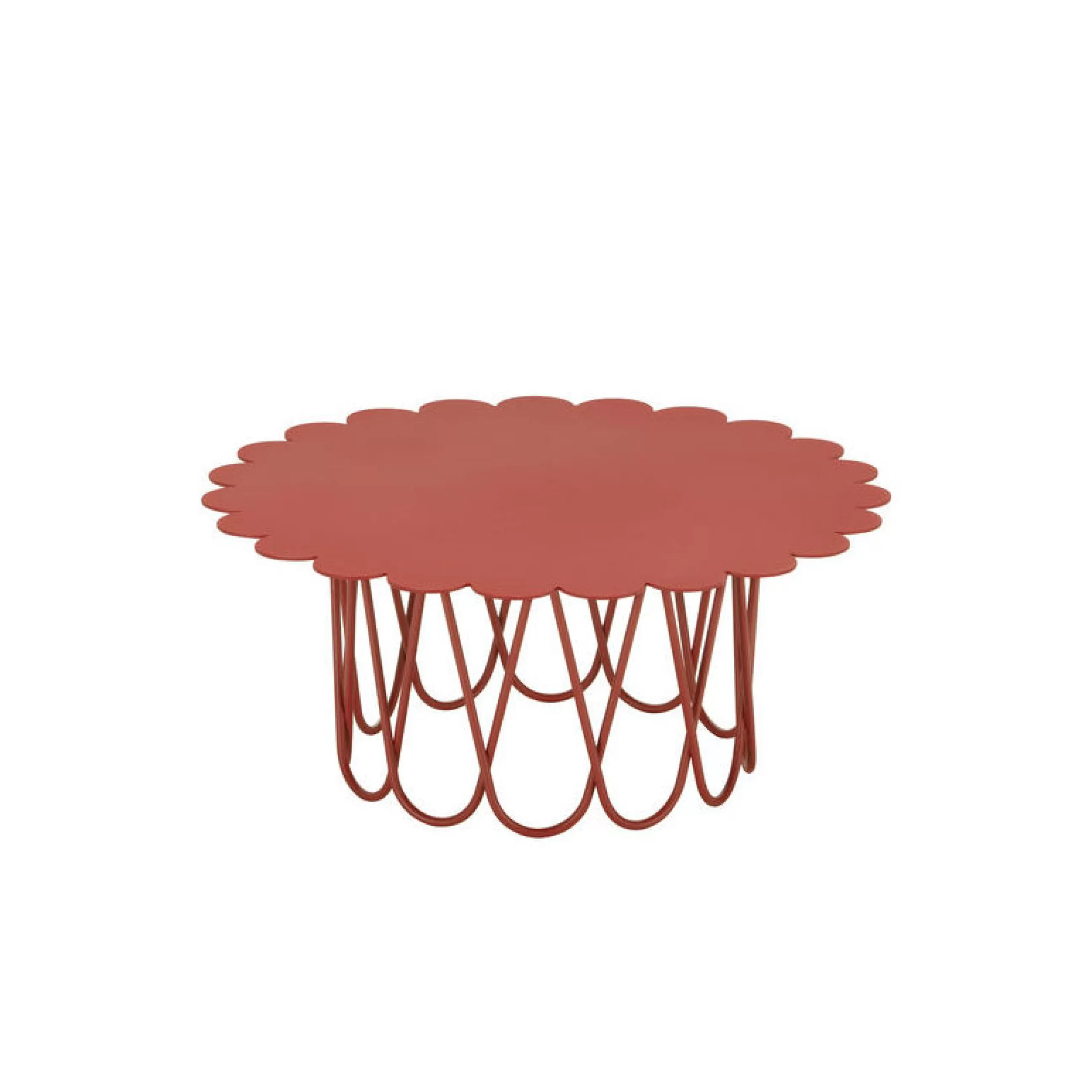 Tables Basses De Jardin>Vitra Table Basse Flower Small Metal/ By Alexander Girard, 1977 - O 60 Cm - Rouge