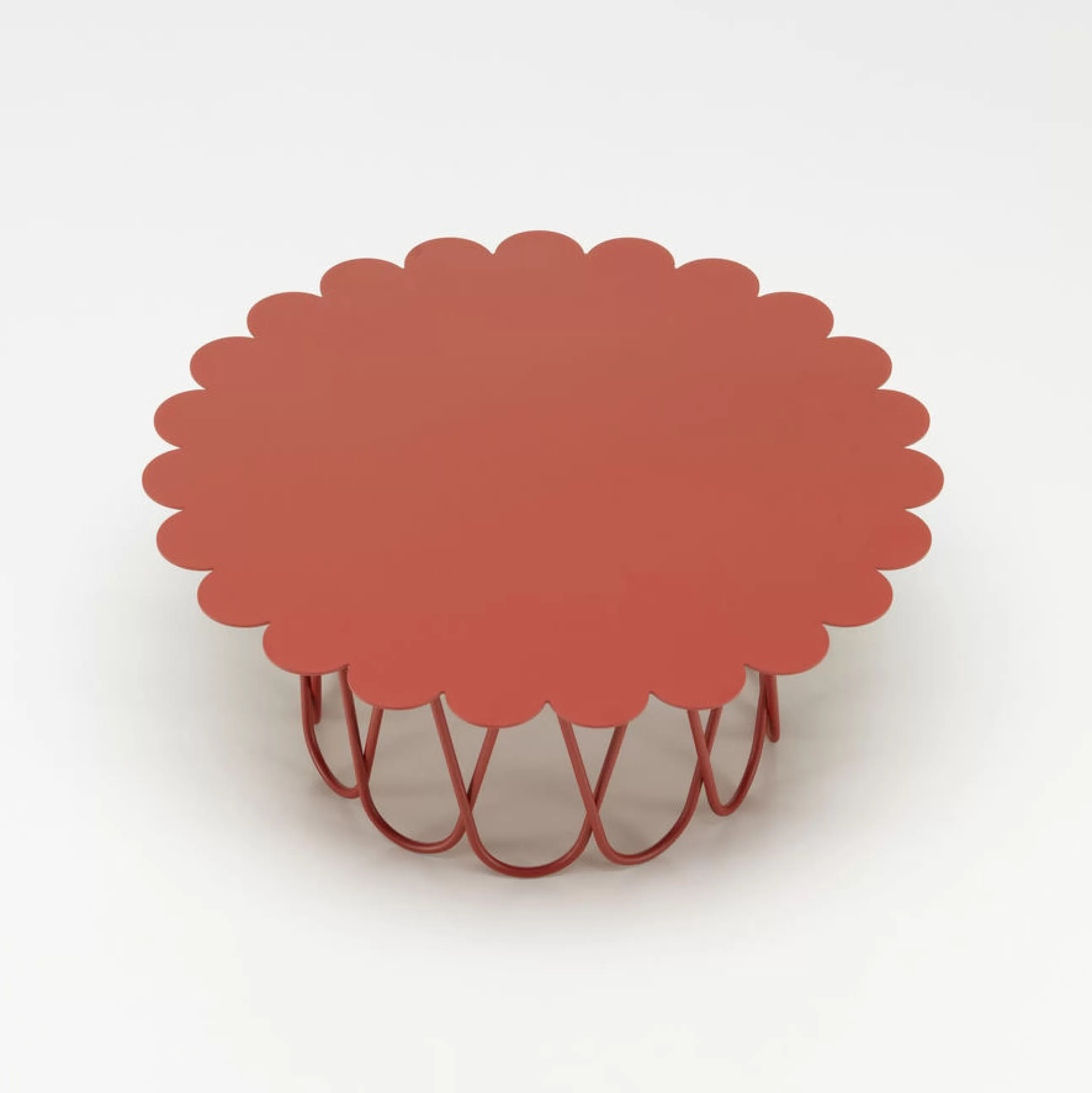 Tables Basses De Jardin>Vitra Table Basse Flower Small Metal/ By Alexander Girard, 1977 - O 60 Cm - Rouge