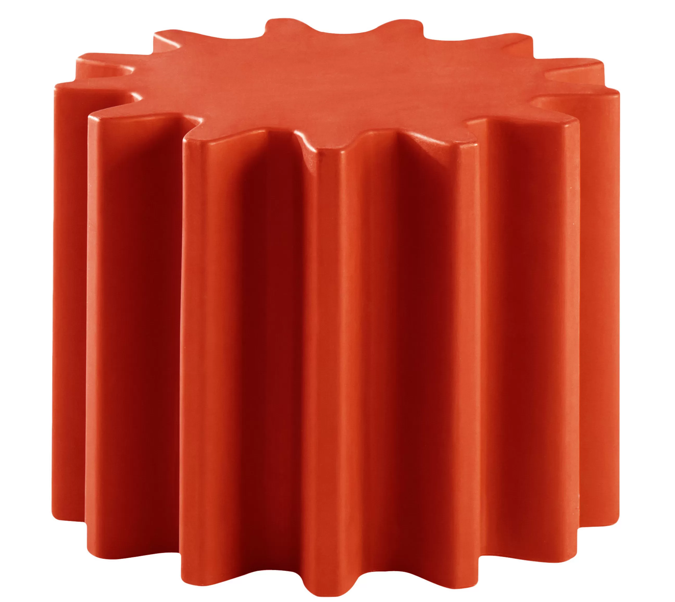 Tables Basses De Jardin>Slide Table Basse Gear Plastique/ Pouf - O 55 X H 43 Cm - Rouge