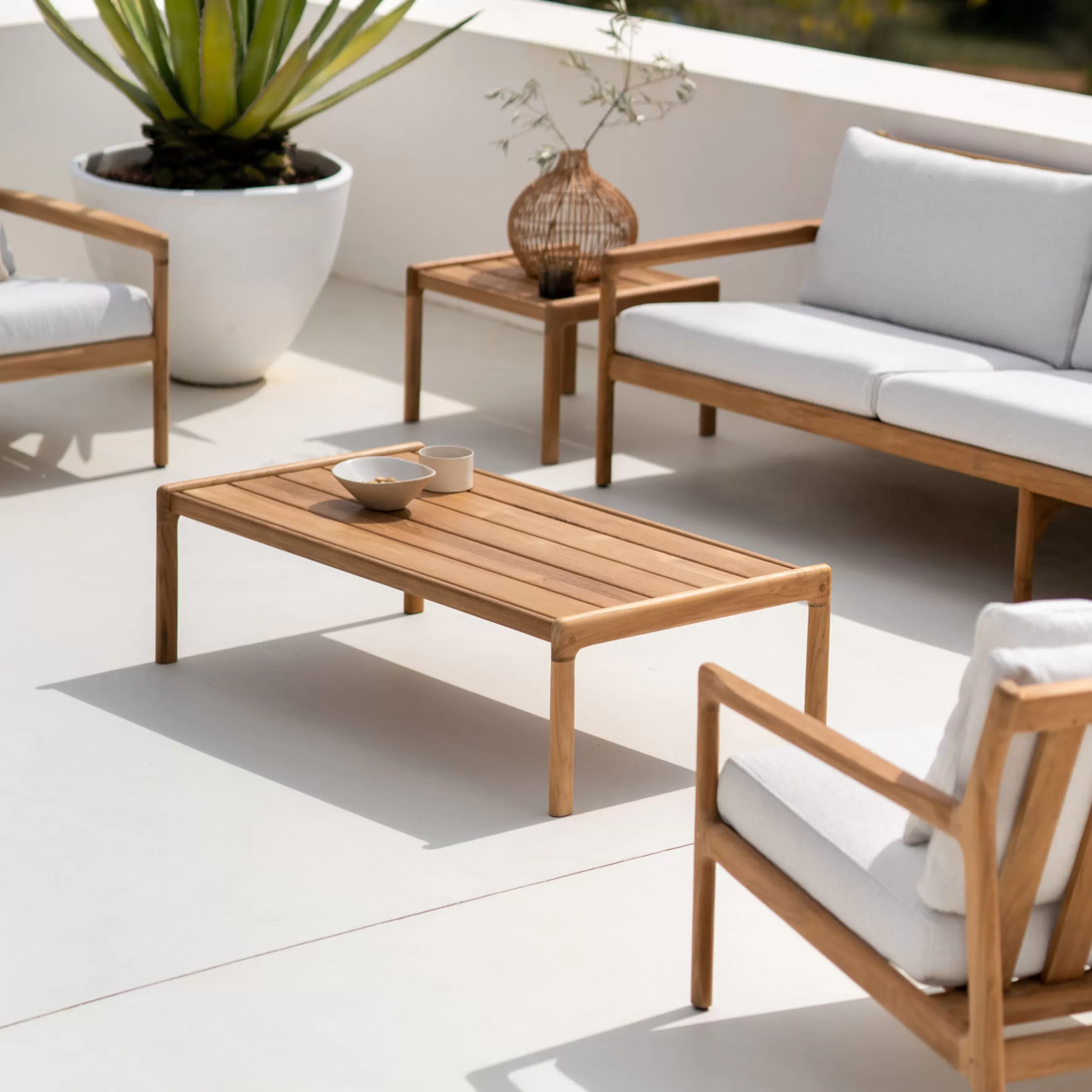 Tables Basses De Jardin>Ethnicraft Table Basse Jack Outdoor Bois Naturel / 150 X 65 Cm - Teck - Teck Naturel