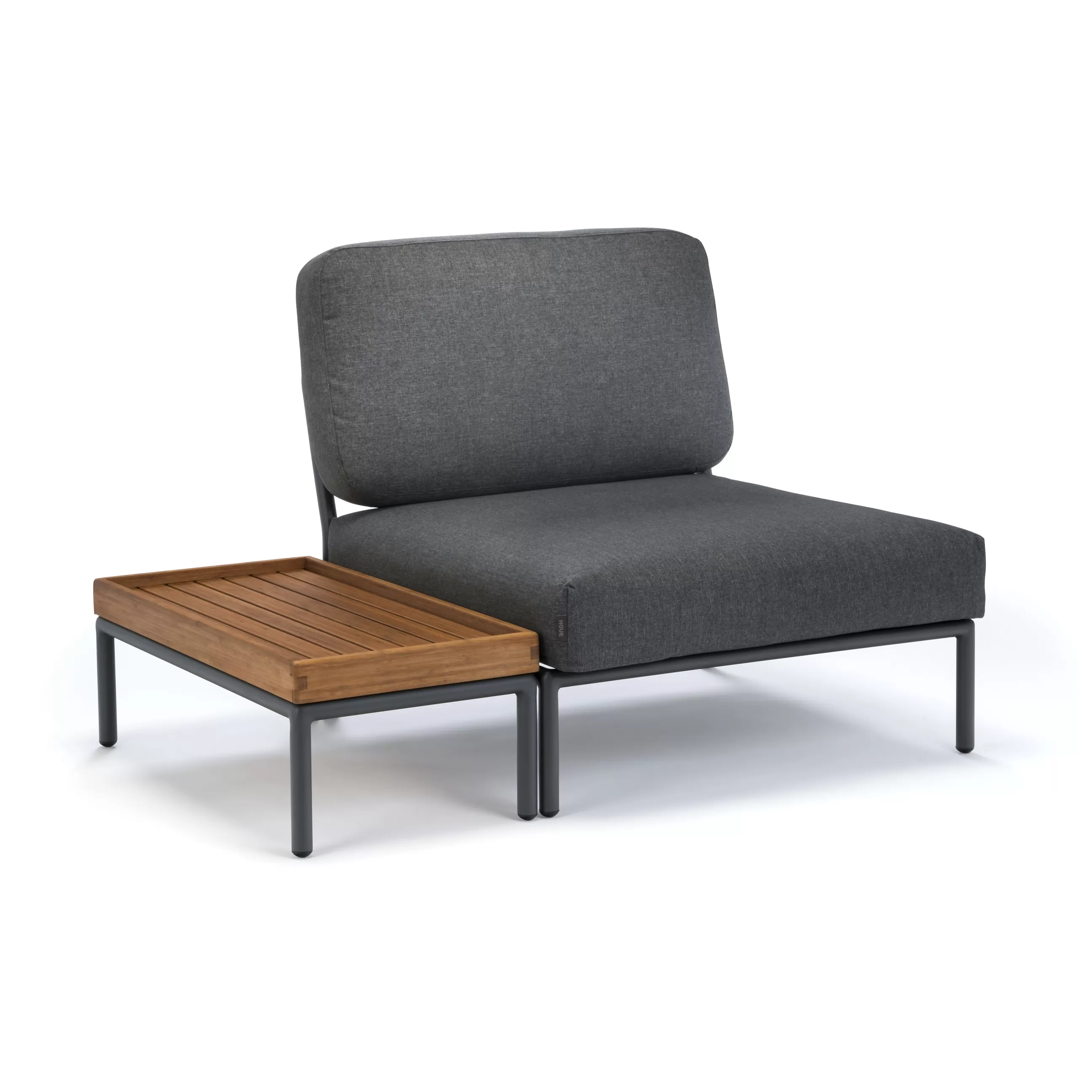 Tables Basses De Jardin>Houe Table Basse Level Bois Naturel / 40 X 81 Cm - Bambou - Bambou Naturel - Gris Anthracite