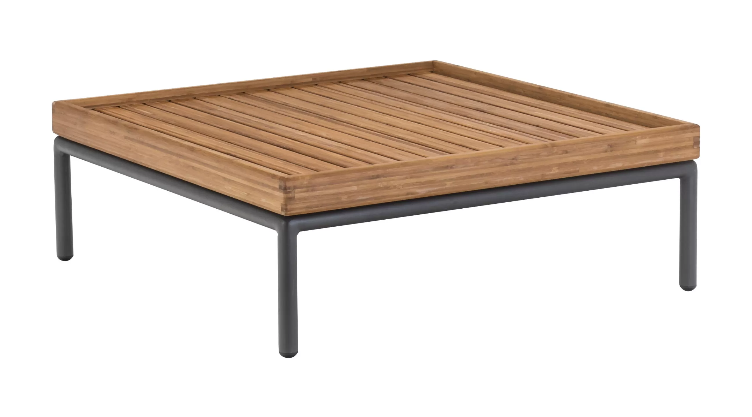 Tables Basses De Jardin>Houe Table Basse Level Bois Naturel / 81 X 81 Cm - Bambou - Bambou - Gris Anthracite