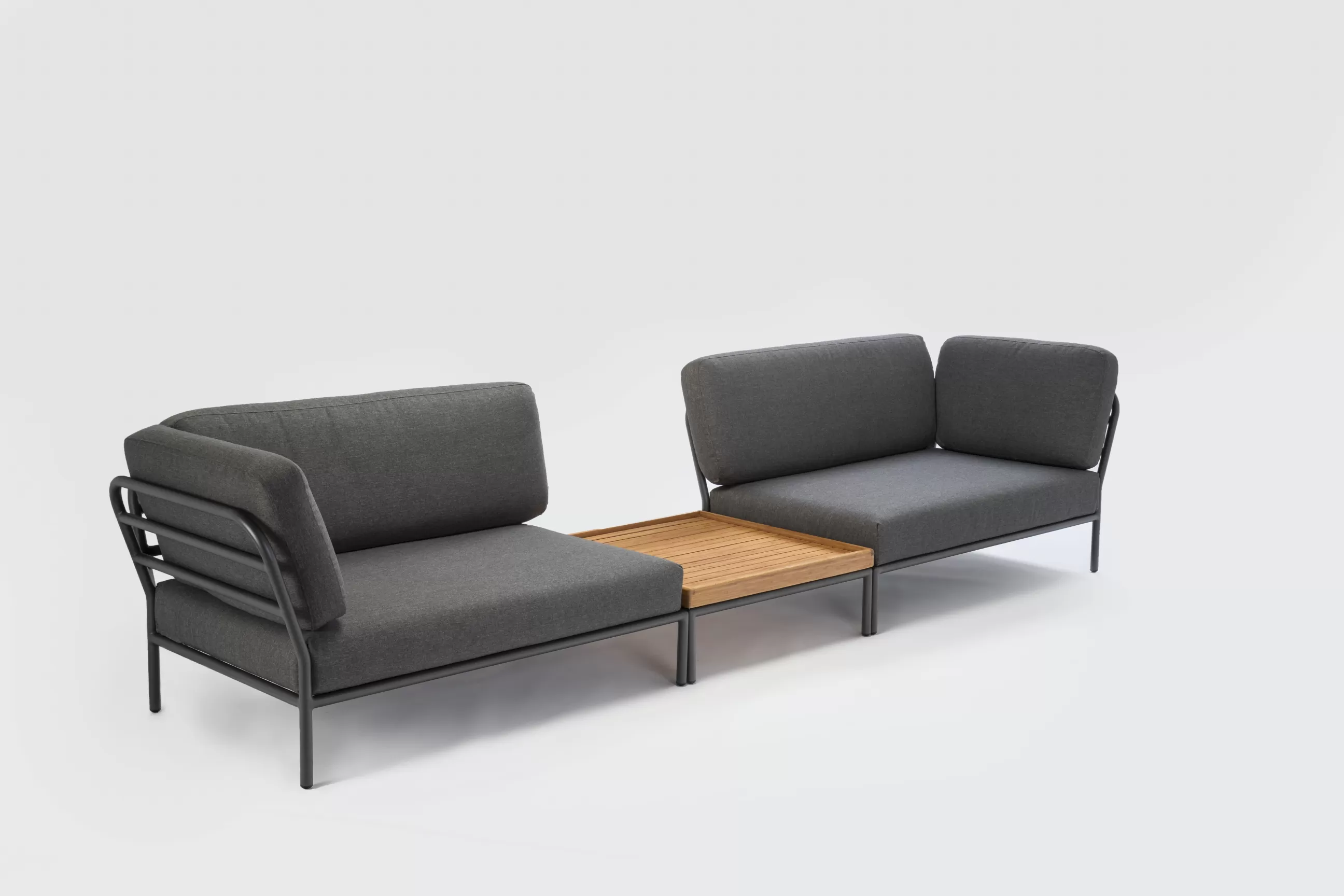 Tables Basses De Jardin>Houe Table Basse Level Bois Naturel / 81 X 81 Cm - Bambou - Bambou - Gris Anthracite