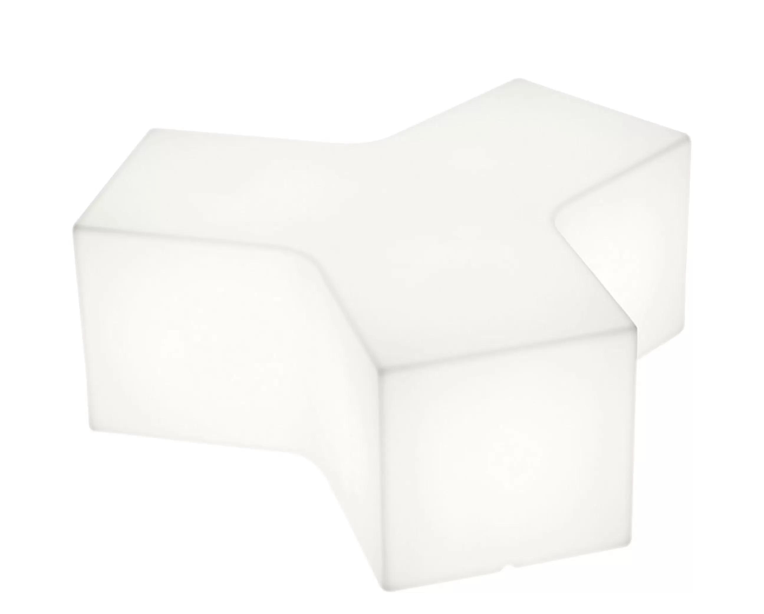 Bancs De Jardin>Slide Table Basse Lumineuse Ypsilon Outdoor Plastique / Pouf - L 120 Cm - Blanc