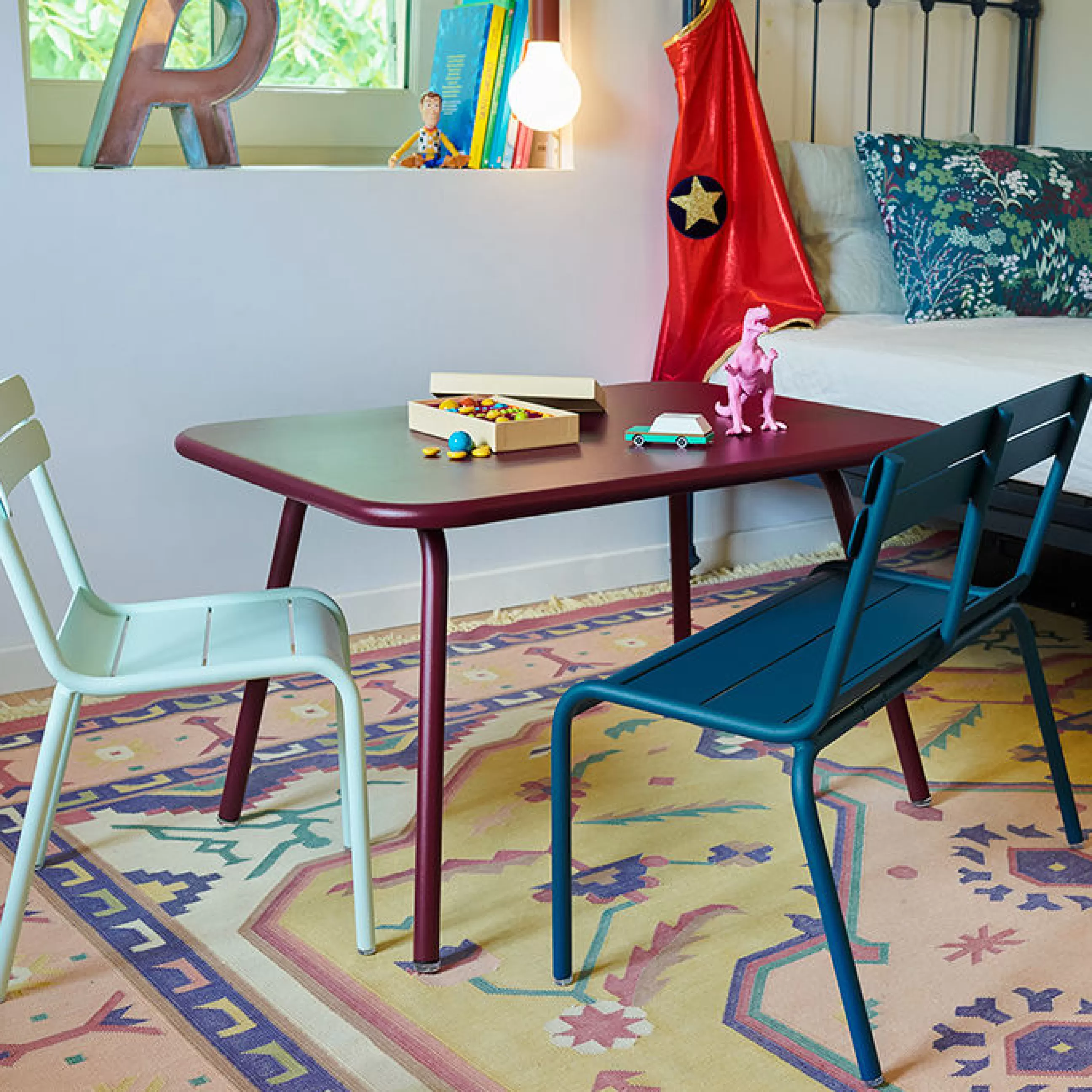 Mobilier Kids>Fermob Table Basse Luxembourg Kid Metal Jaune / Table Enfant - 75 X 55 Cm - Miel Texture