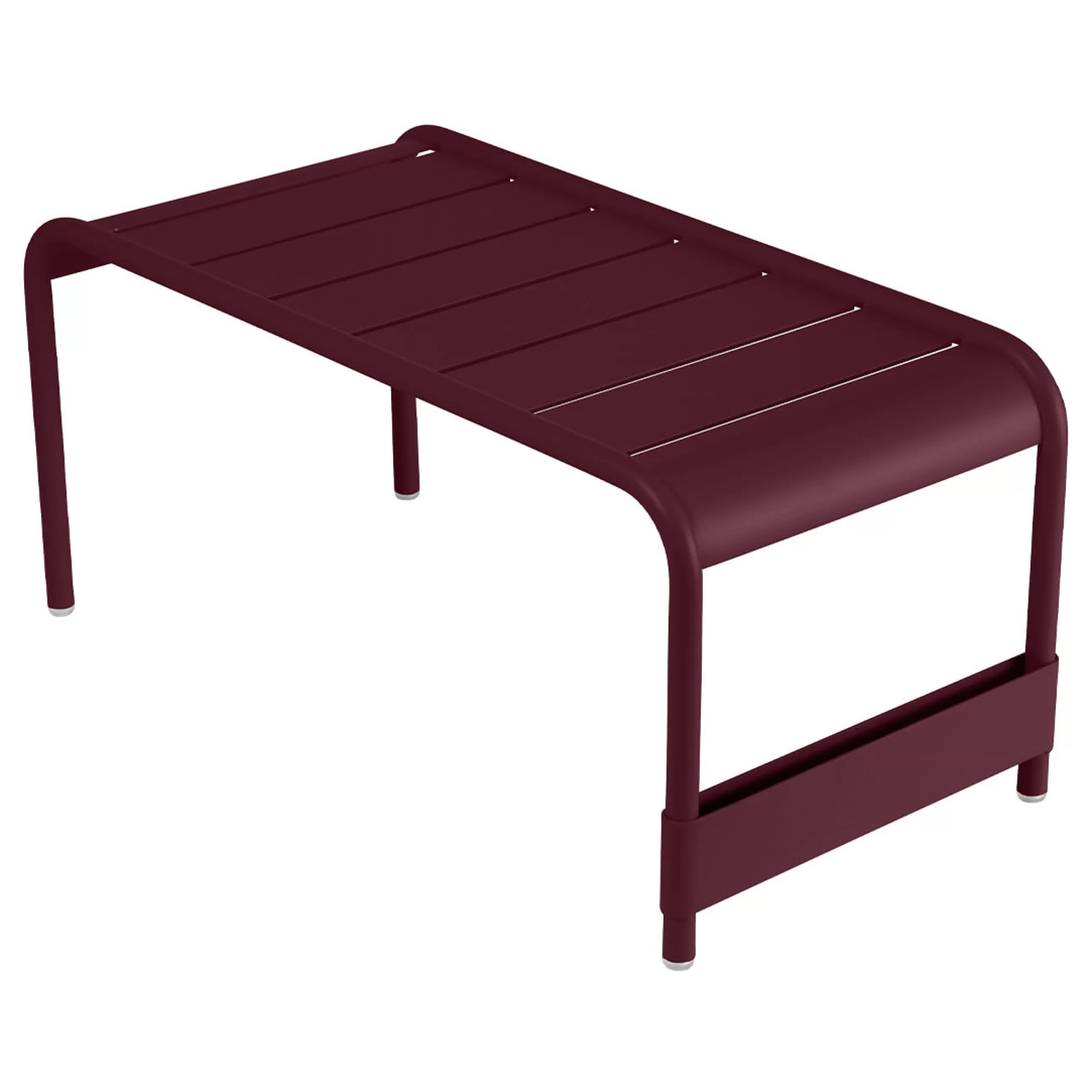 Tables Basses De Jardin>Fermob Table Basse Luxembourg Metal Rouge / Banc - L 86 Cm - Cerise Noire