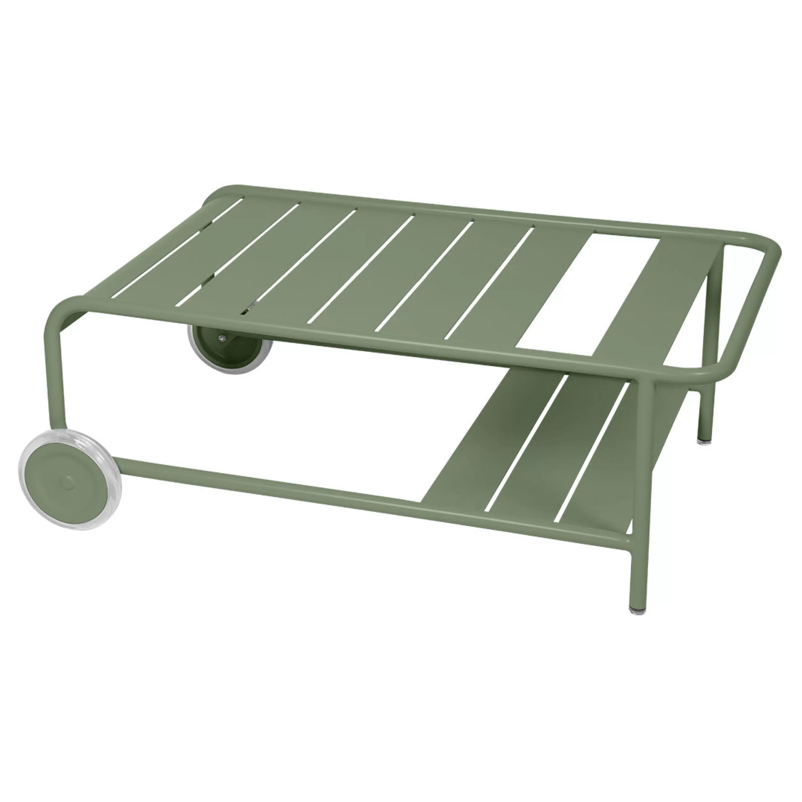 Tables Basses De Jardin>Fermob Table Basse Luxembourg Metal Vert / Avec Roues - 105 X 65 Cm - Cactus