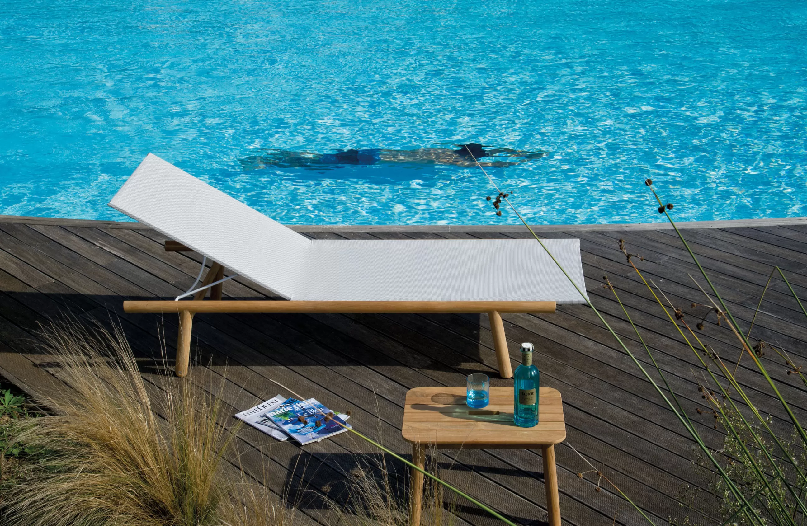 Tables Basses De Jardin>Unopiu Table Basse Pevero Bois Naturel / 37 X 54 Cm - - Teck