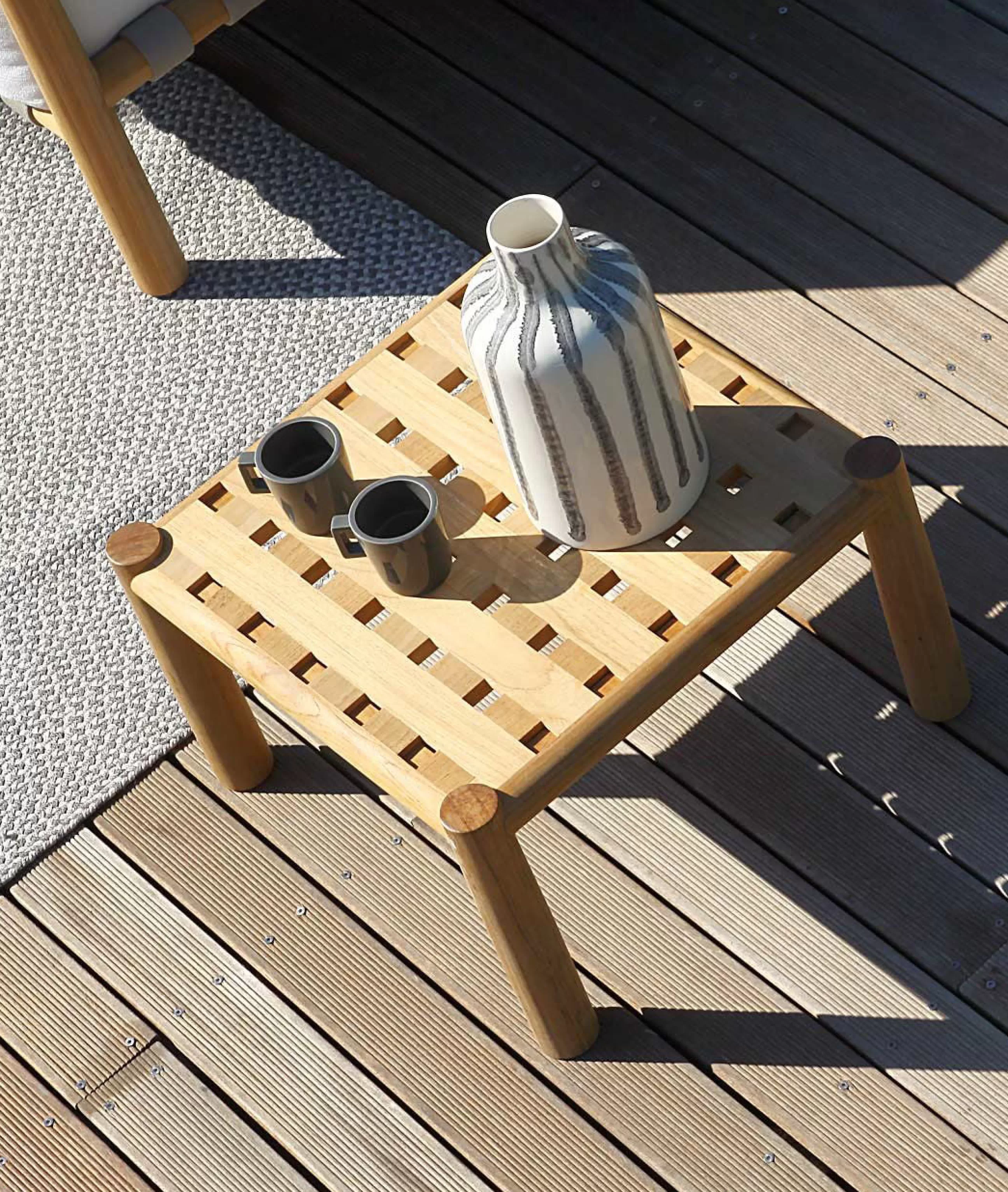 Tables Basses De Jardin>Unopiu Table Basse Pevero Bois Naturel / 50 X 50 Cm - - Teck