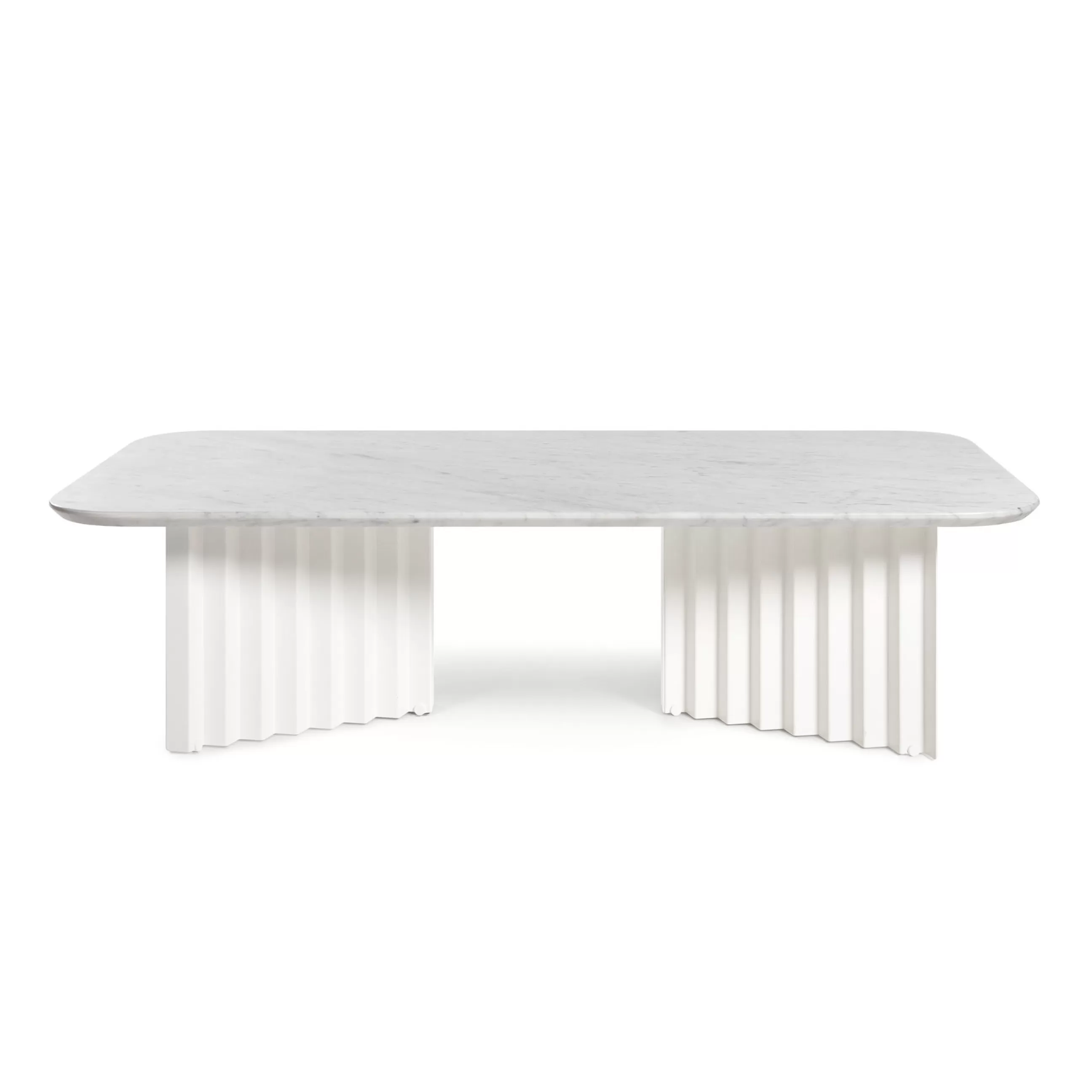 Tables Basses De Jardin>RS BARCELONA Table Basse Plec Large Pierre/ Marbre - 115 X 60 X H 30 Cm - Blanc
