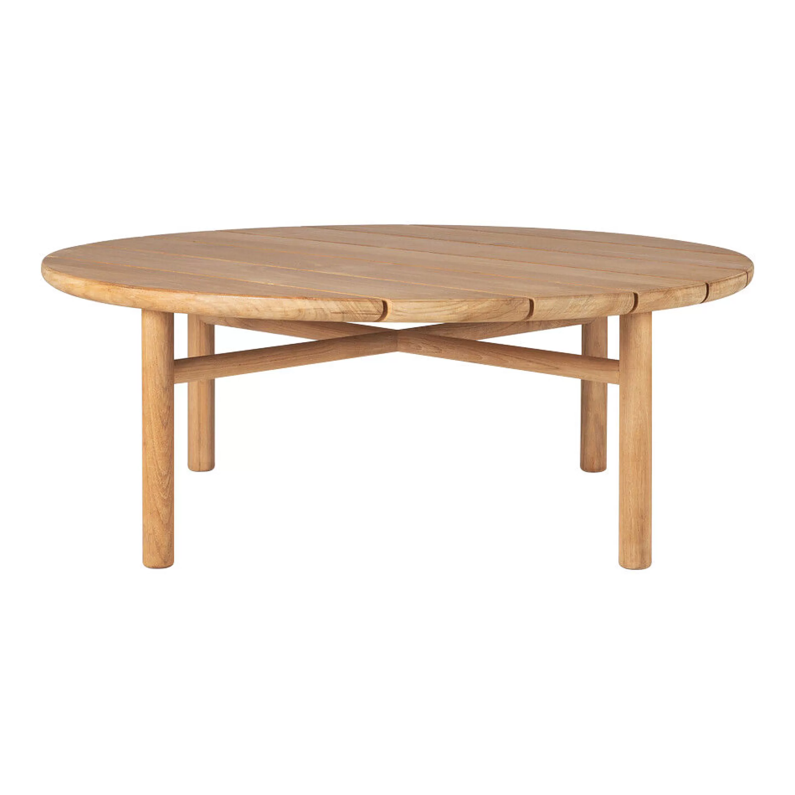 Tables Basses De Jardin>Ethnicraft Table Basse Quatro Outdoor Bois Naturel / O 95 X H 35 Cm - - Teck Naturel