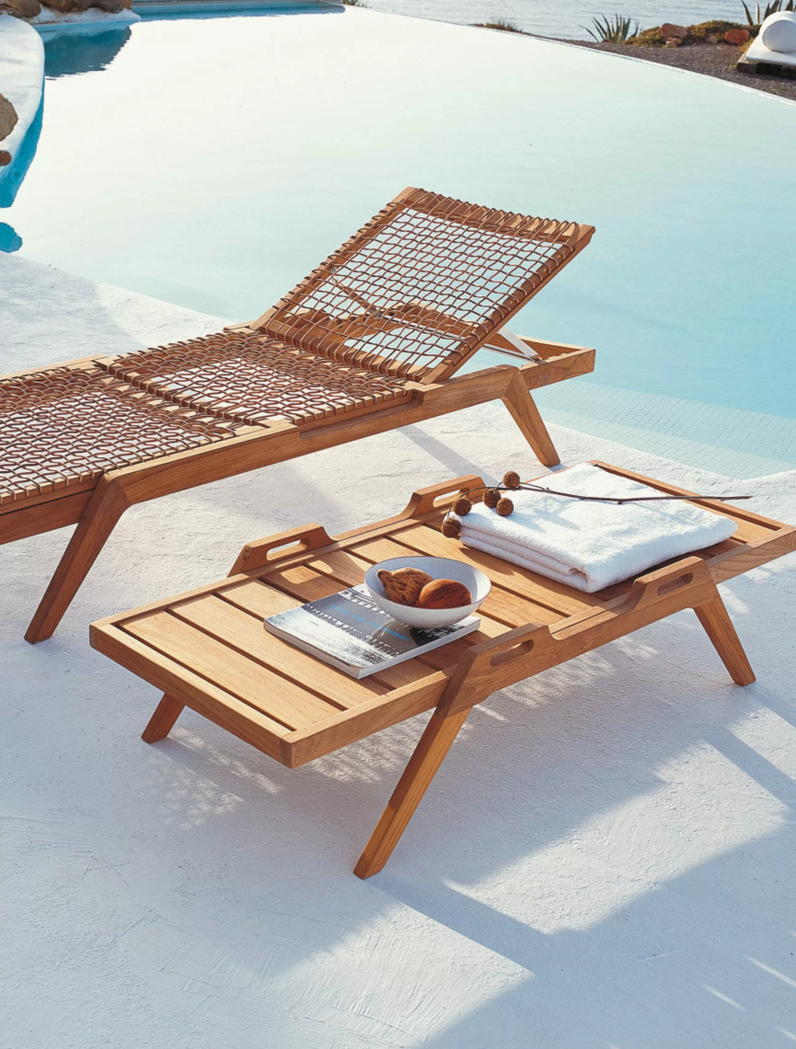 Tables Basses De Jardin>Unopiu Table Basse Synthesis Bois Naturel / 127 X 54 Cm - - Teck