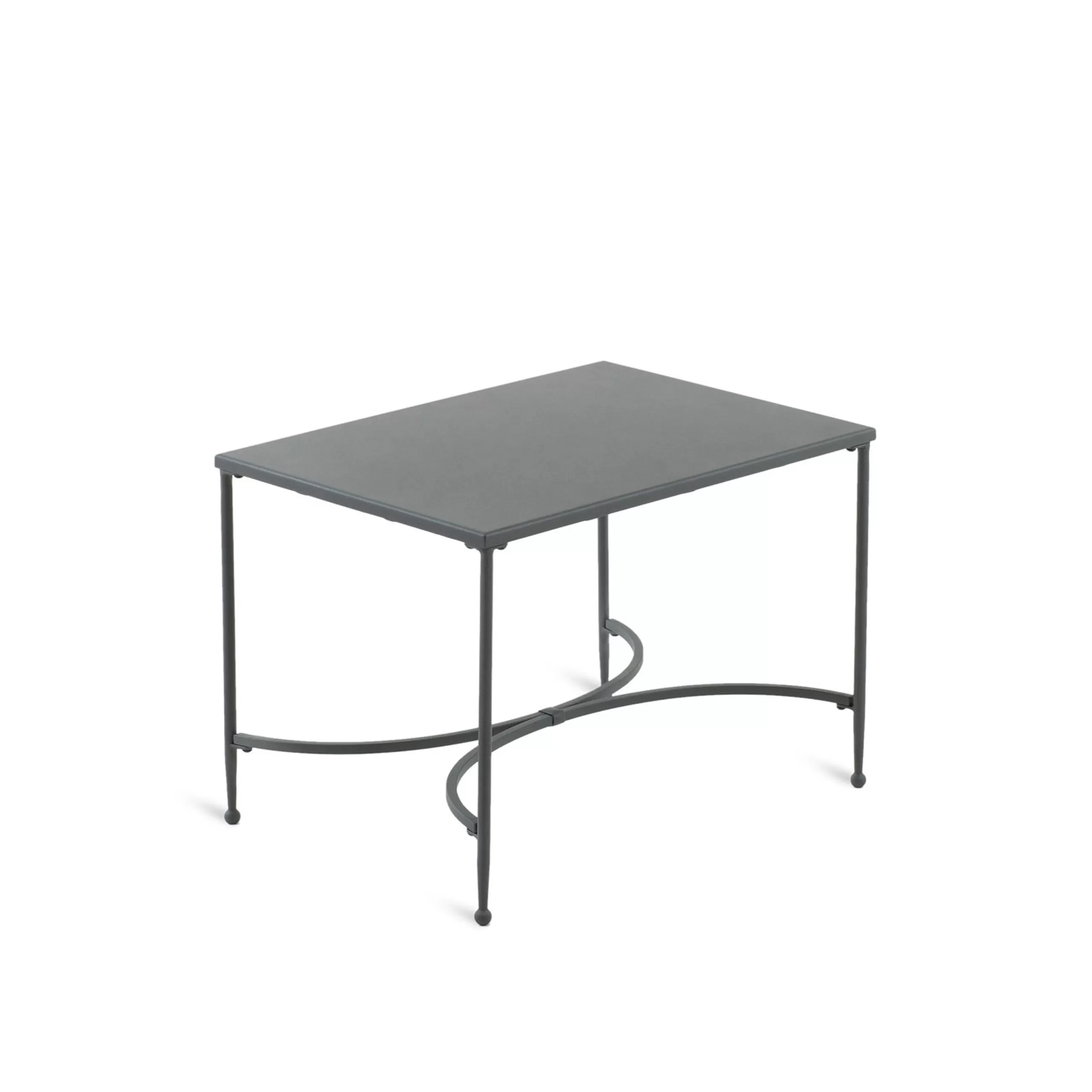 Tables Basses De Jardin>Unopiu Table Basse Toscana Metal Gris Noir / Fer - 52 X 38 X H 38 Cm - Gris Graphite