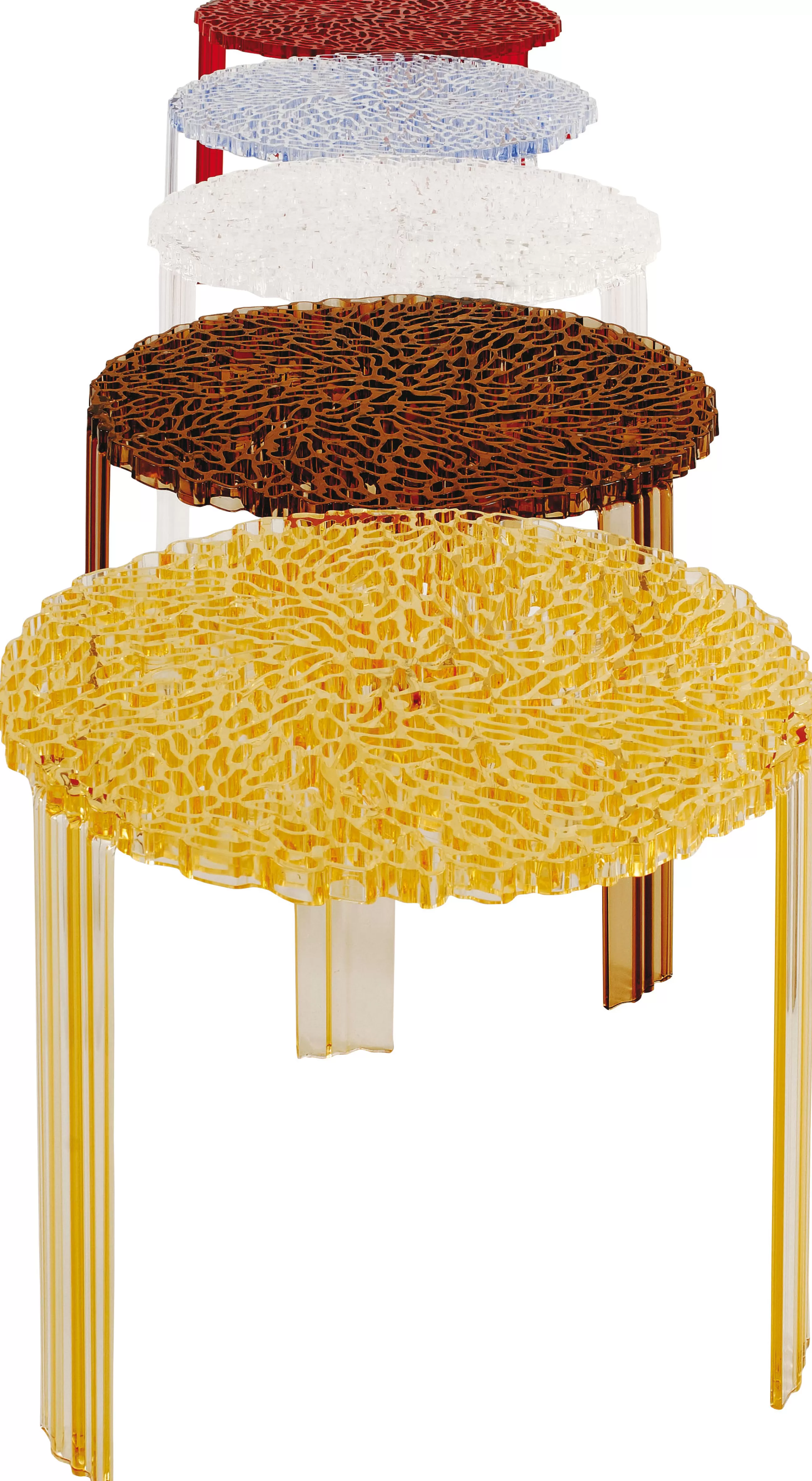 Tables De Chevet>Kartell Table Basse T-Table Alto Plastique Noir / O 50 X H 44 Cm - Noir Opaque