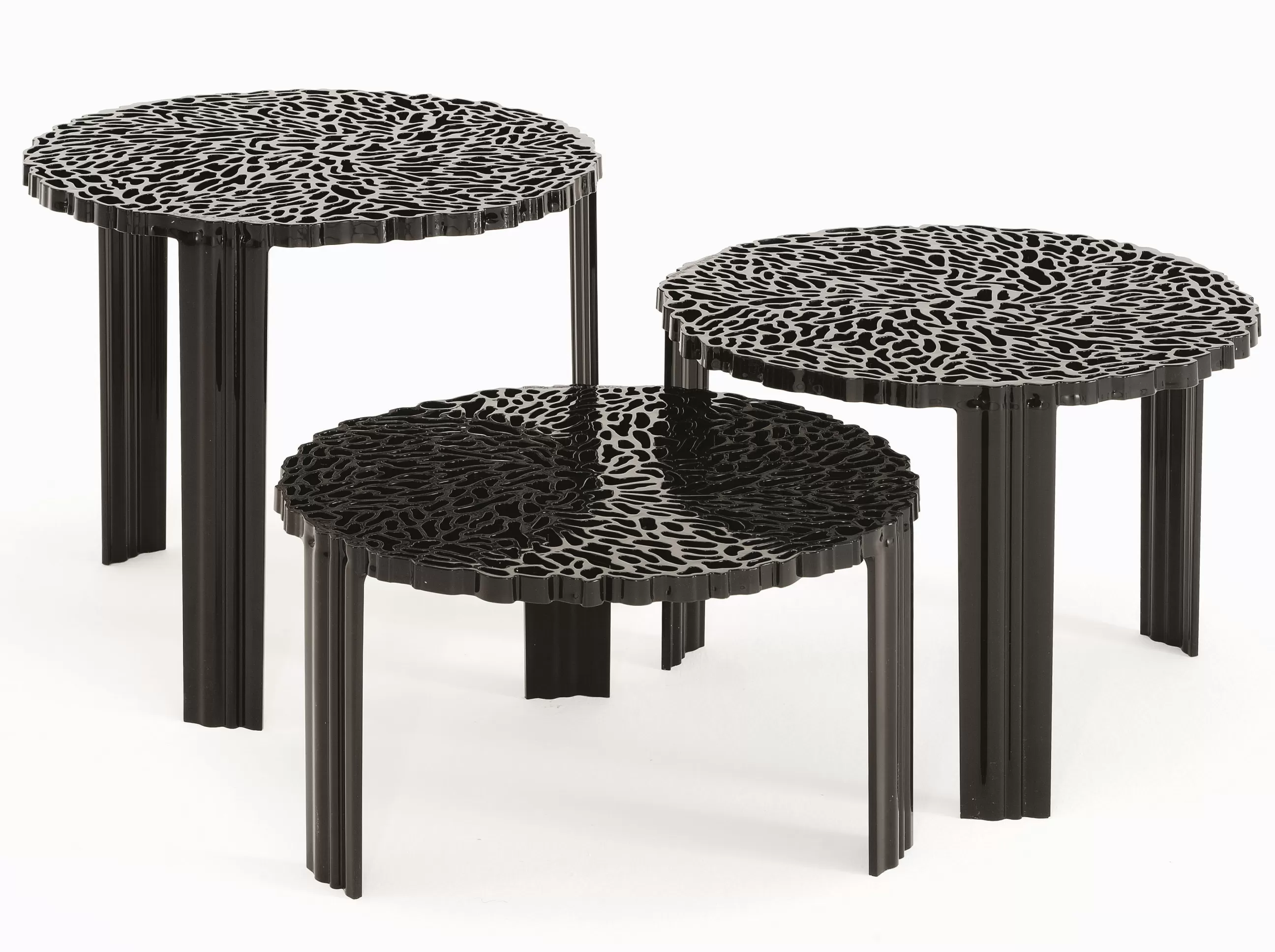 Tables De Chevet>Kartell Table Basse T-Table Alto Plastique Noir / O 50 X H 44 Cm - Noir Opaque