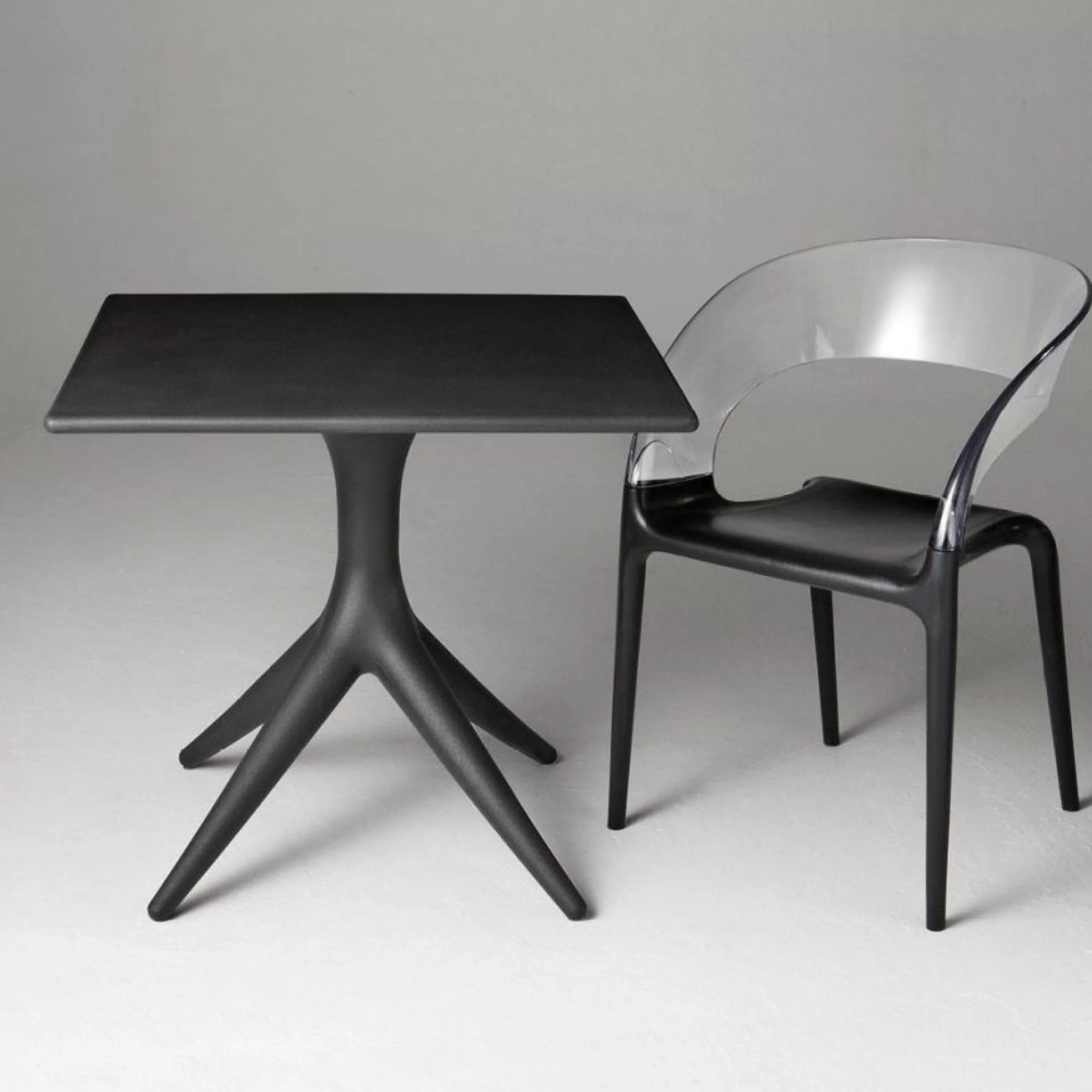 Tables De Jardin>Driade Table Carree App Plastique Gris Noir / 80 X 80 Cm - Gris Anthracite