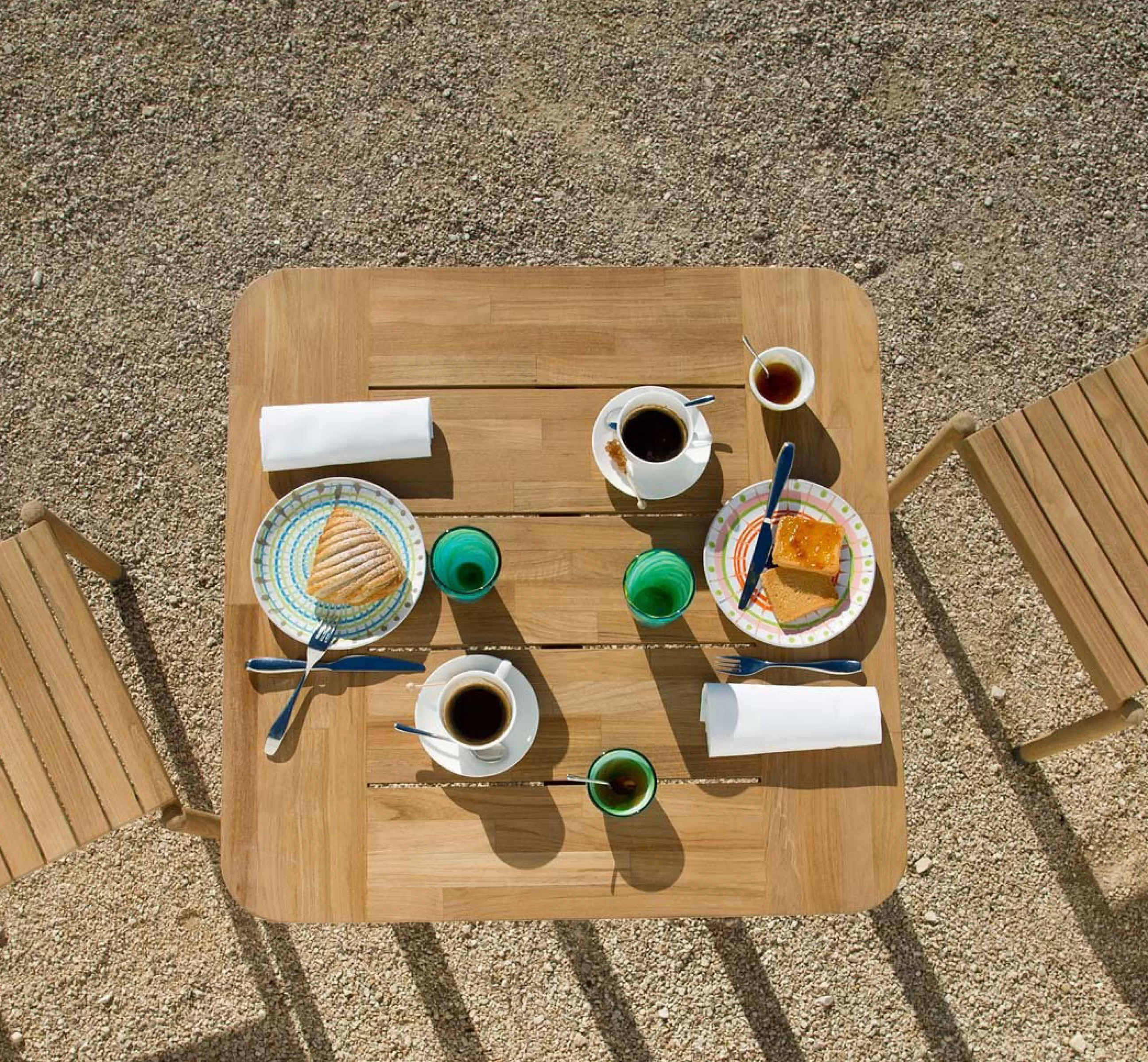 Tables De Jardin>Unopiu Table Carree Pevero Bois Naturel / 80 X 80 Cm - - Teck