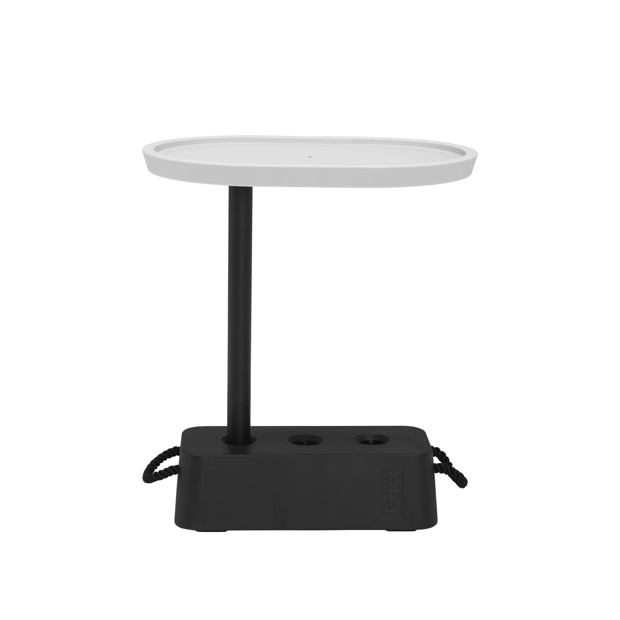 Tables Basses De Jardin>Fatboy Table D'Appoint Brick Plastique Gris / 56 X 39 X H 63,5 Cm - Plateau Rotatif - Anthracite - Gris Clair